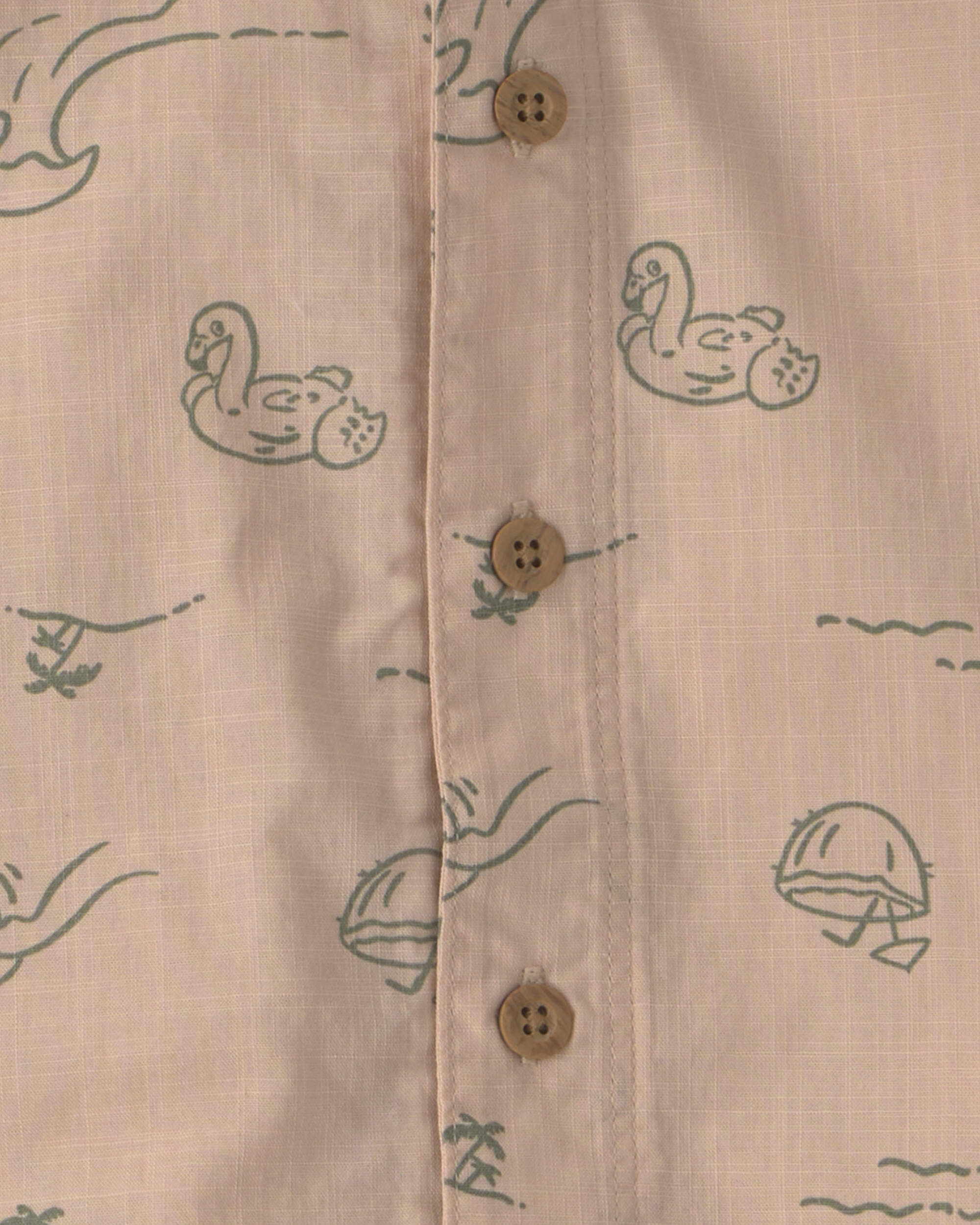 Toddler Boy 2-Piece Island Top & Short Set - Tan