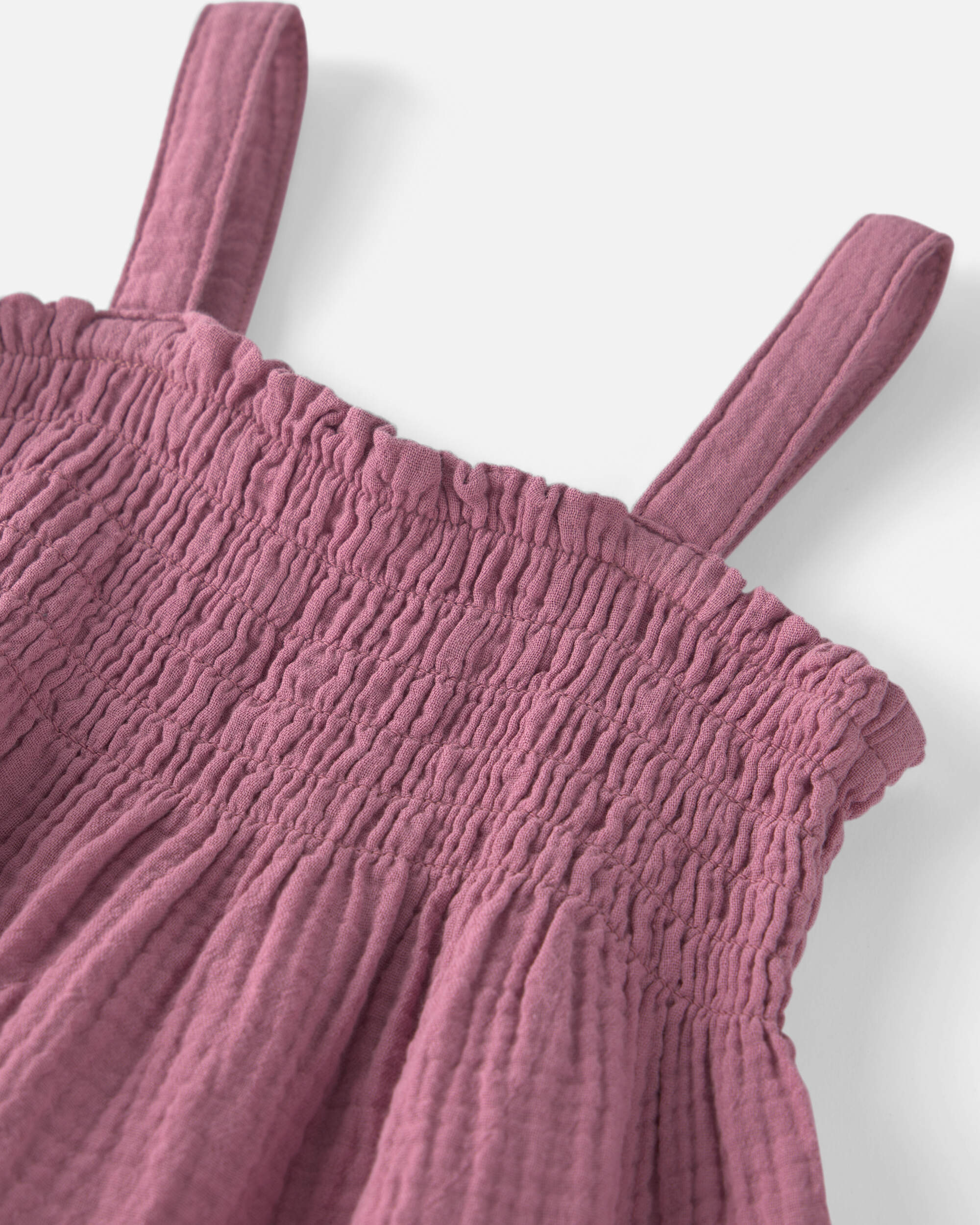 Tout-petit fille - Robe en gaze &agrave; smocks en coton biologique, , hi-res