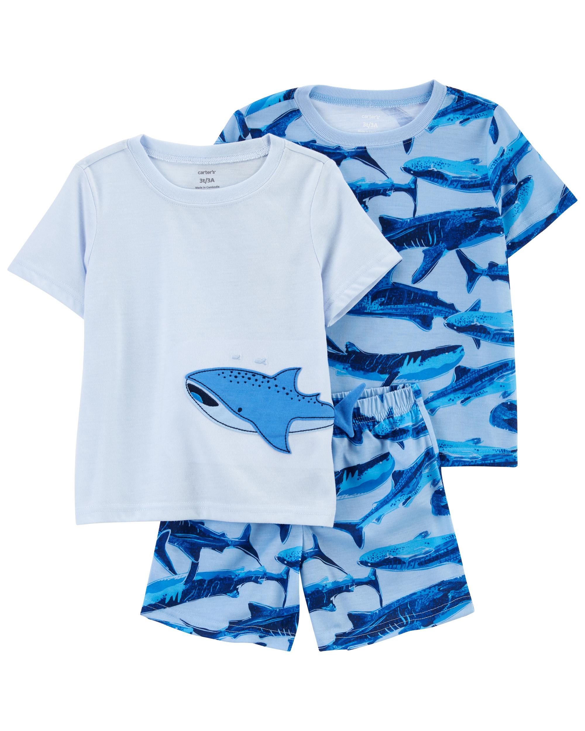 Blue 3 Piece Shark Loose Fit Pyjamas Carter s Oshkosh Canada