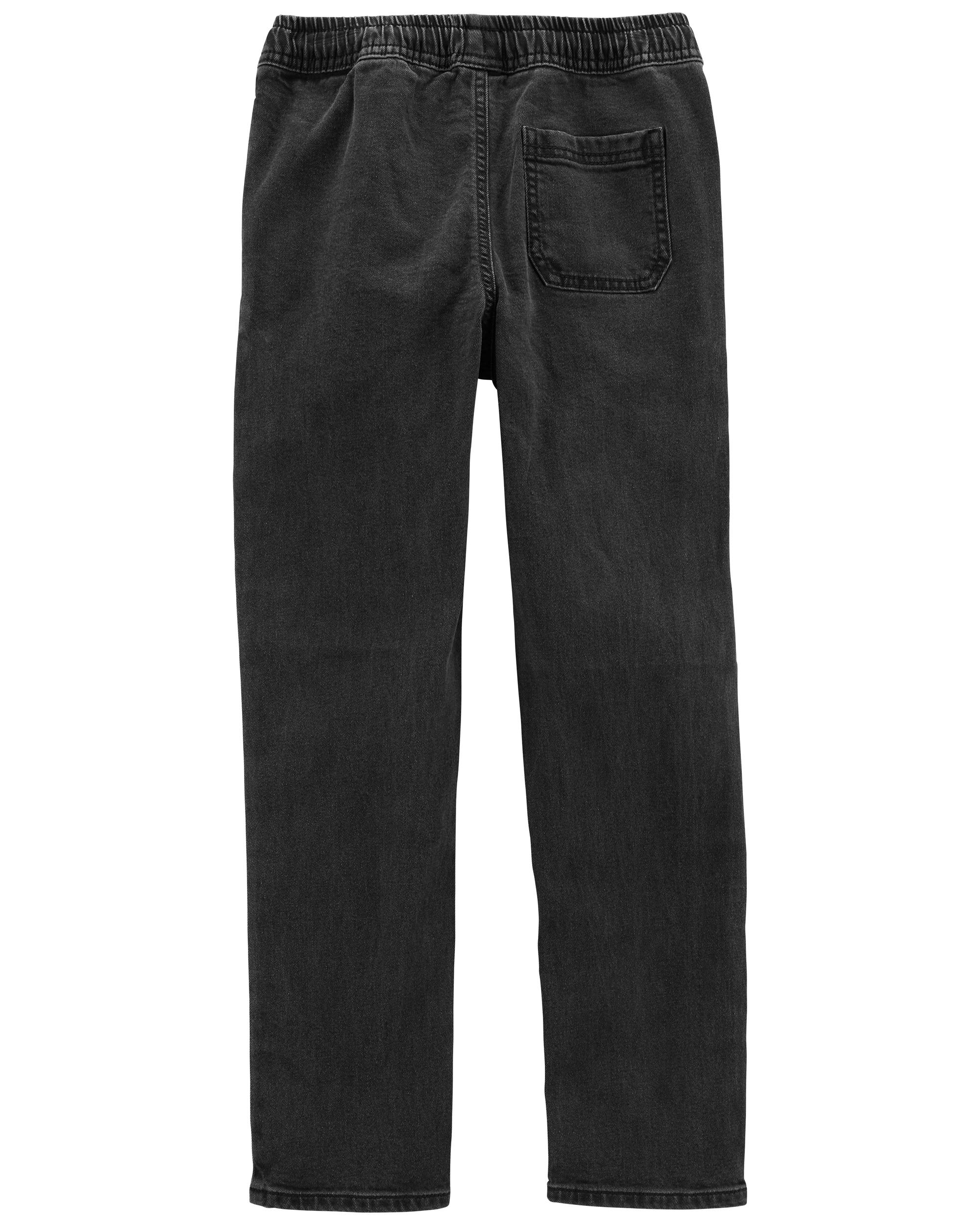 Grey Pull-On Denim Pants In Vintage Acid Wash | carters.com
