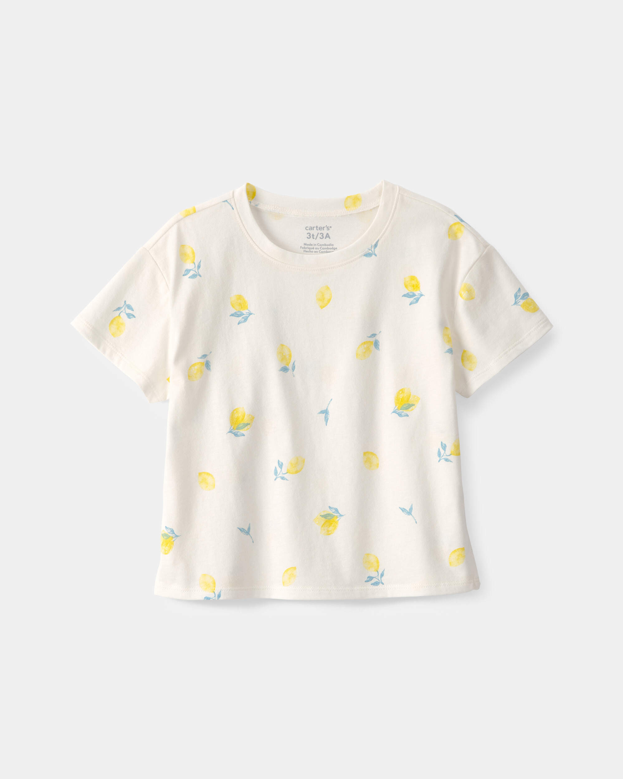 Toddler Girl Lemon Top - Cream