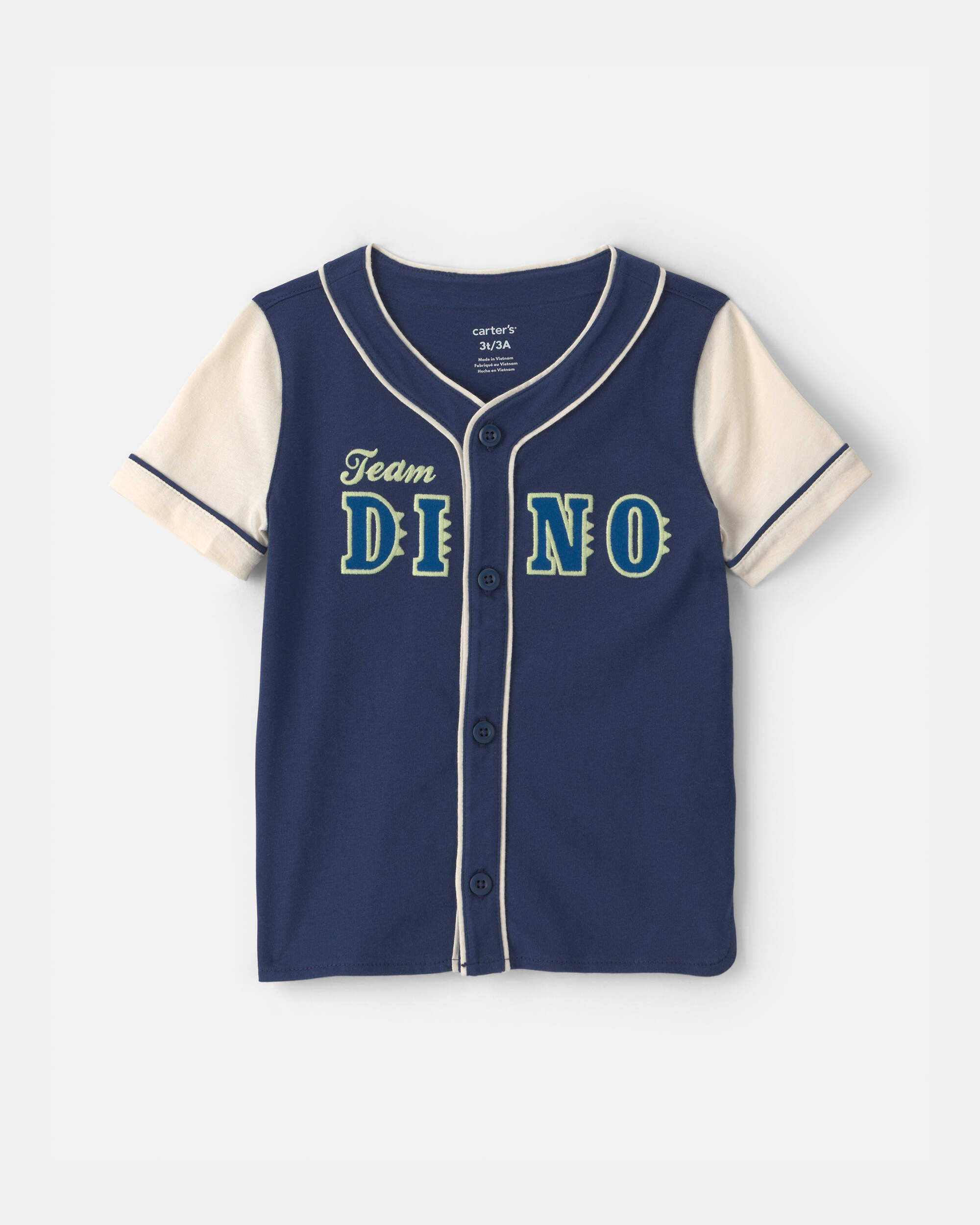 Toddler Boy 'Team Dino' Jersey - Navy Blue