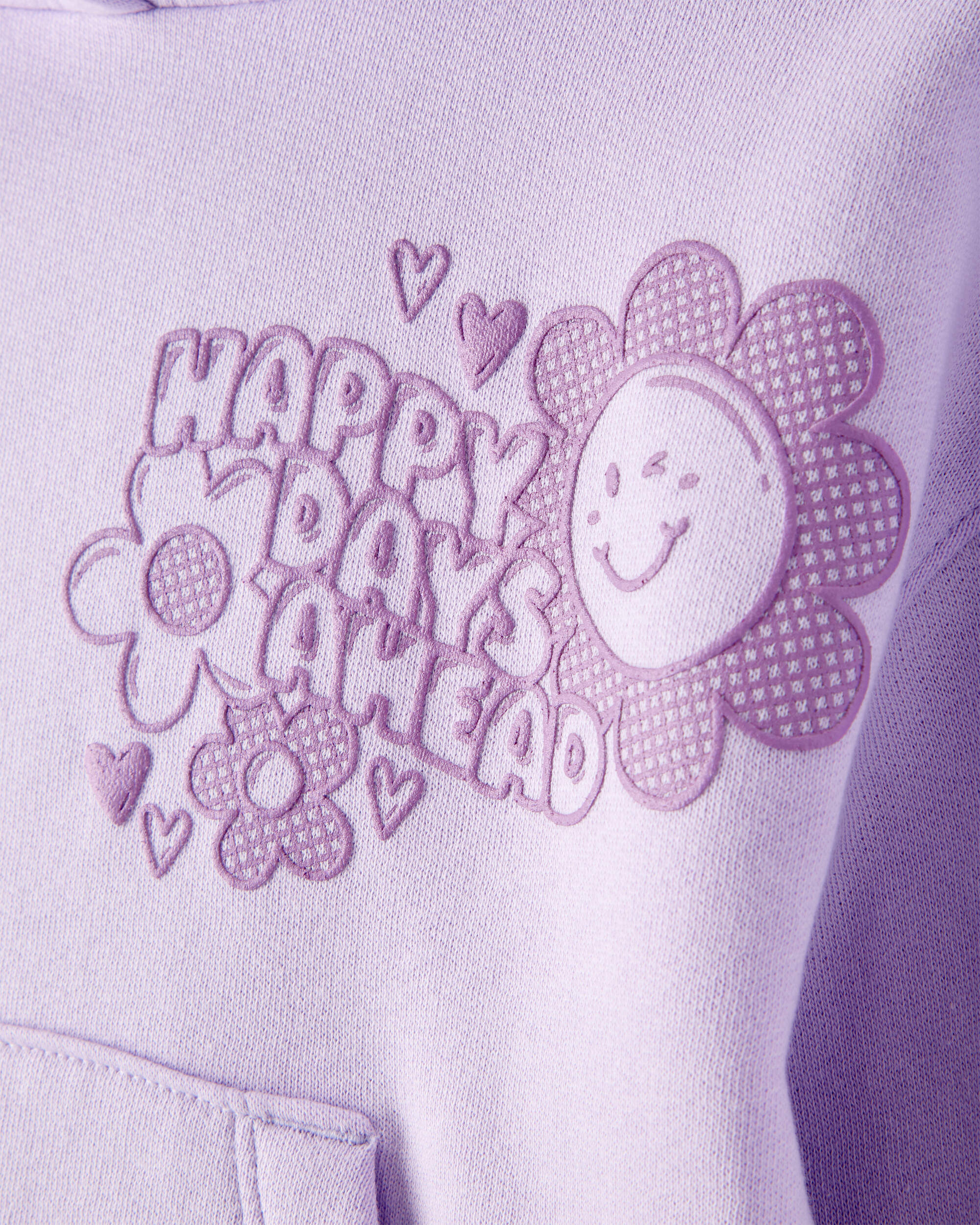 Toddler Girl 2-Piece Flower Graphic Long-Sleeve Hoodie & Pant Set - Purple
