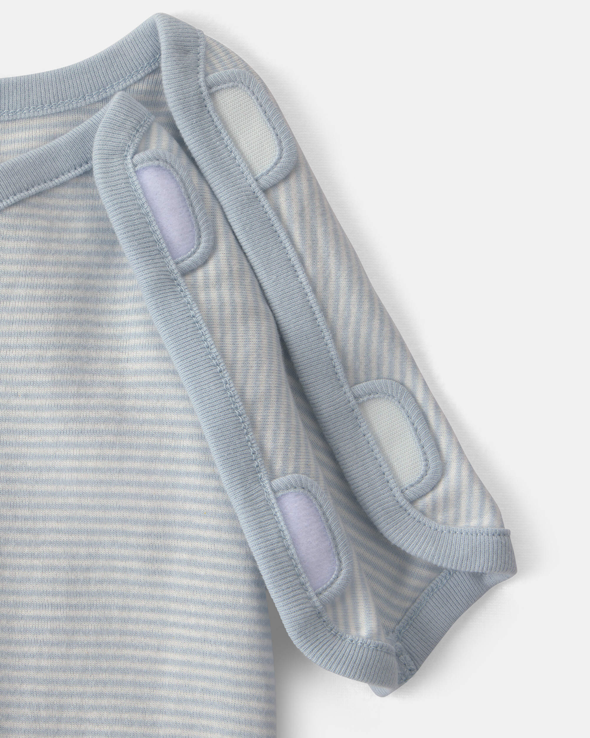 Baby Boy Striped 100% Cotton Sleeper - Blue