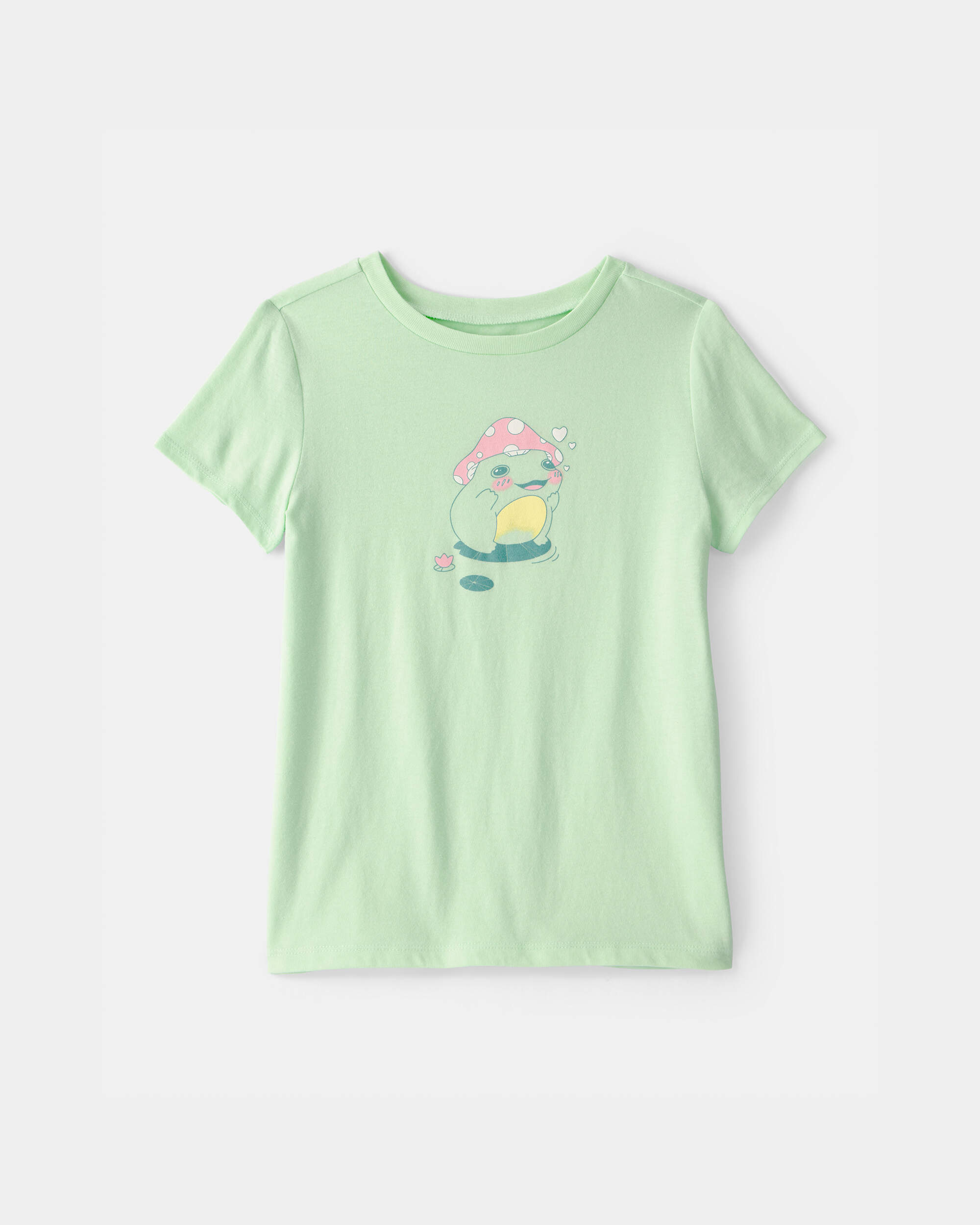 Girls Frog Graphic Tee - Green