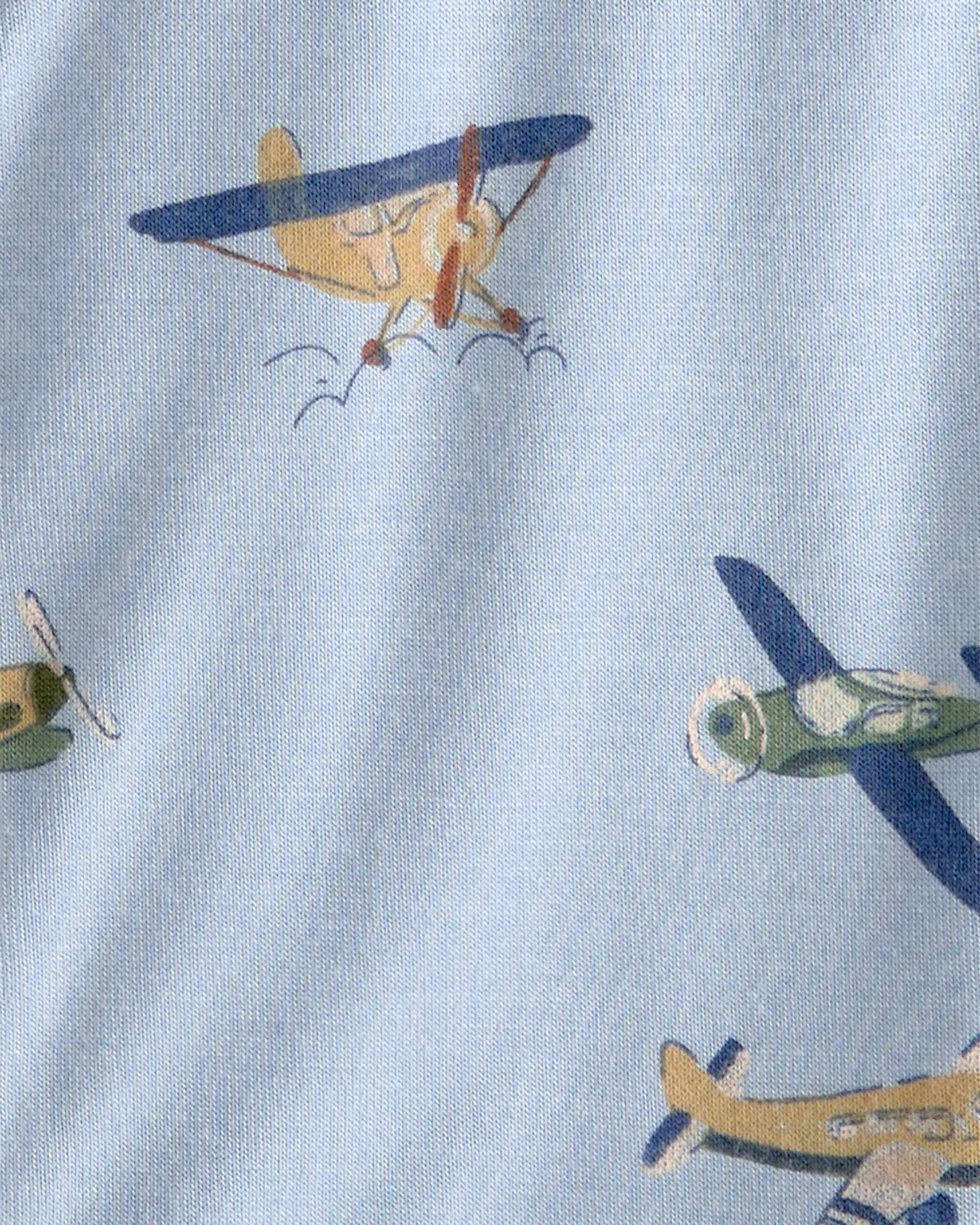 Baby Boy Plane 2-Way Zip PurelySoft Sleeper - Blue