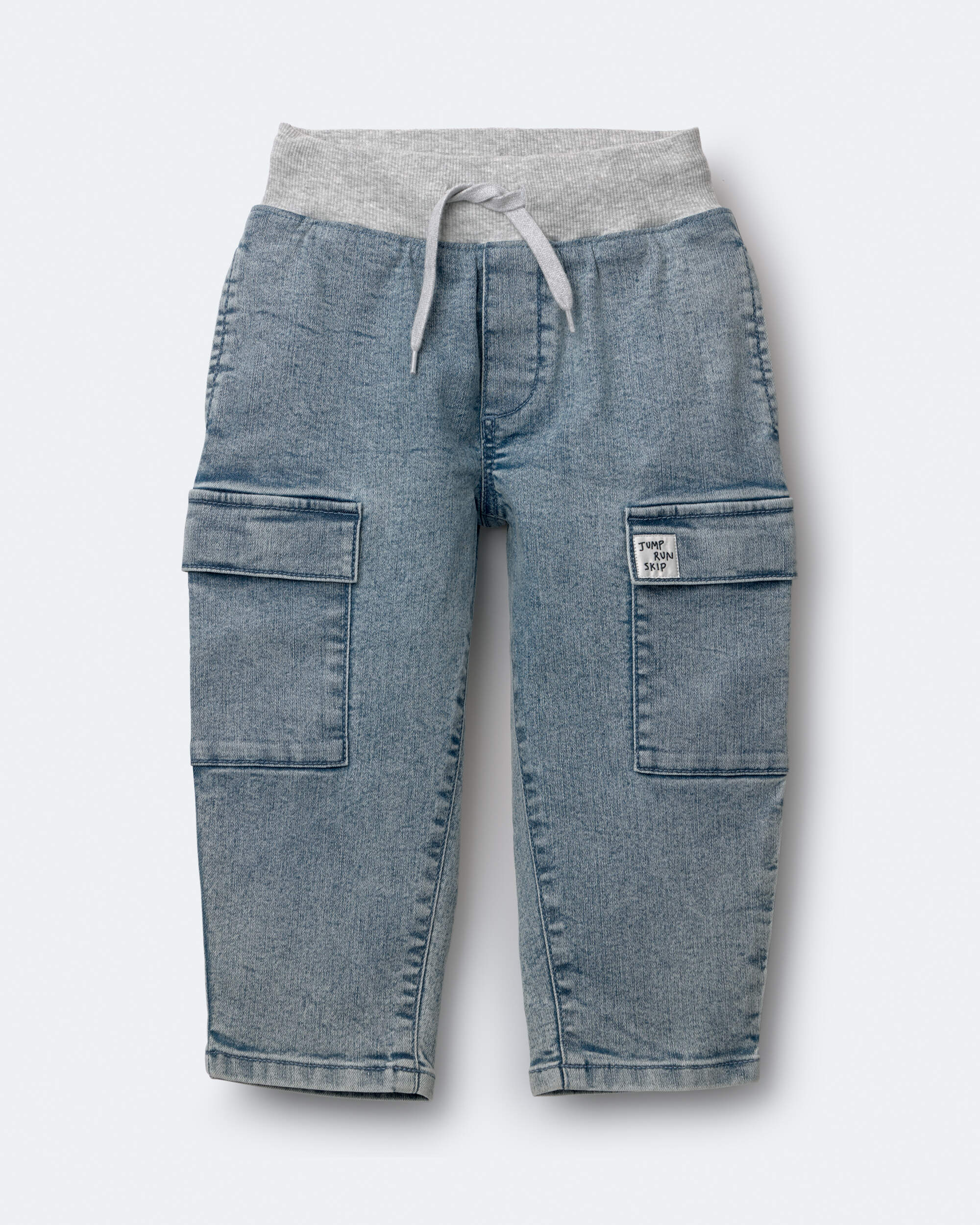Toddler Boy Cargo Pant Avenue Wash - Heather Grey/Blue