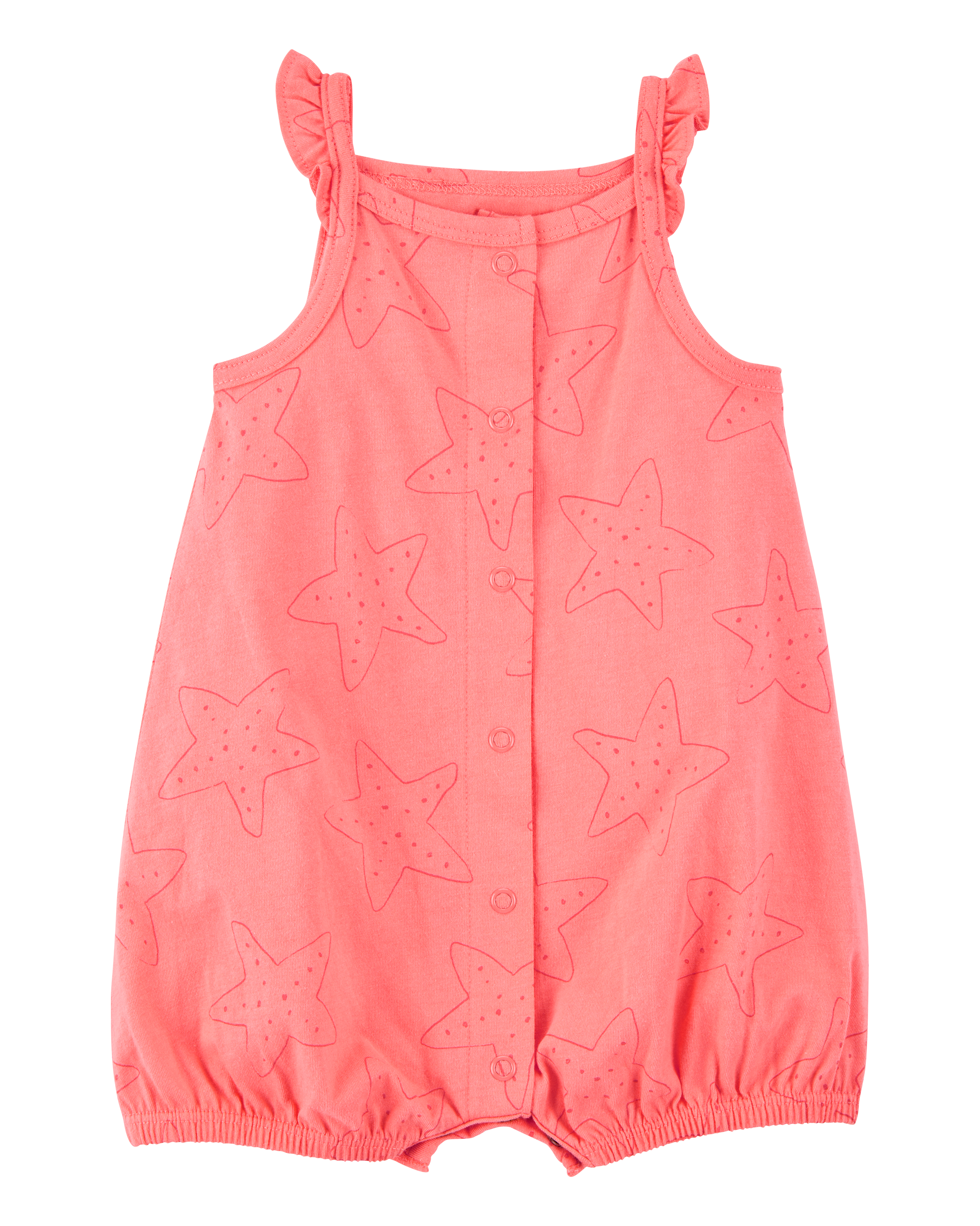 Baby Starfish Snap-Up Cotton Romper