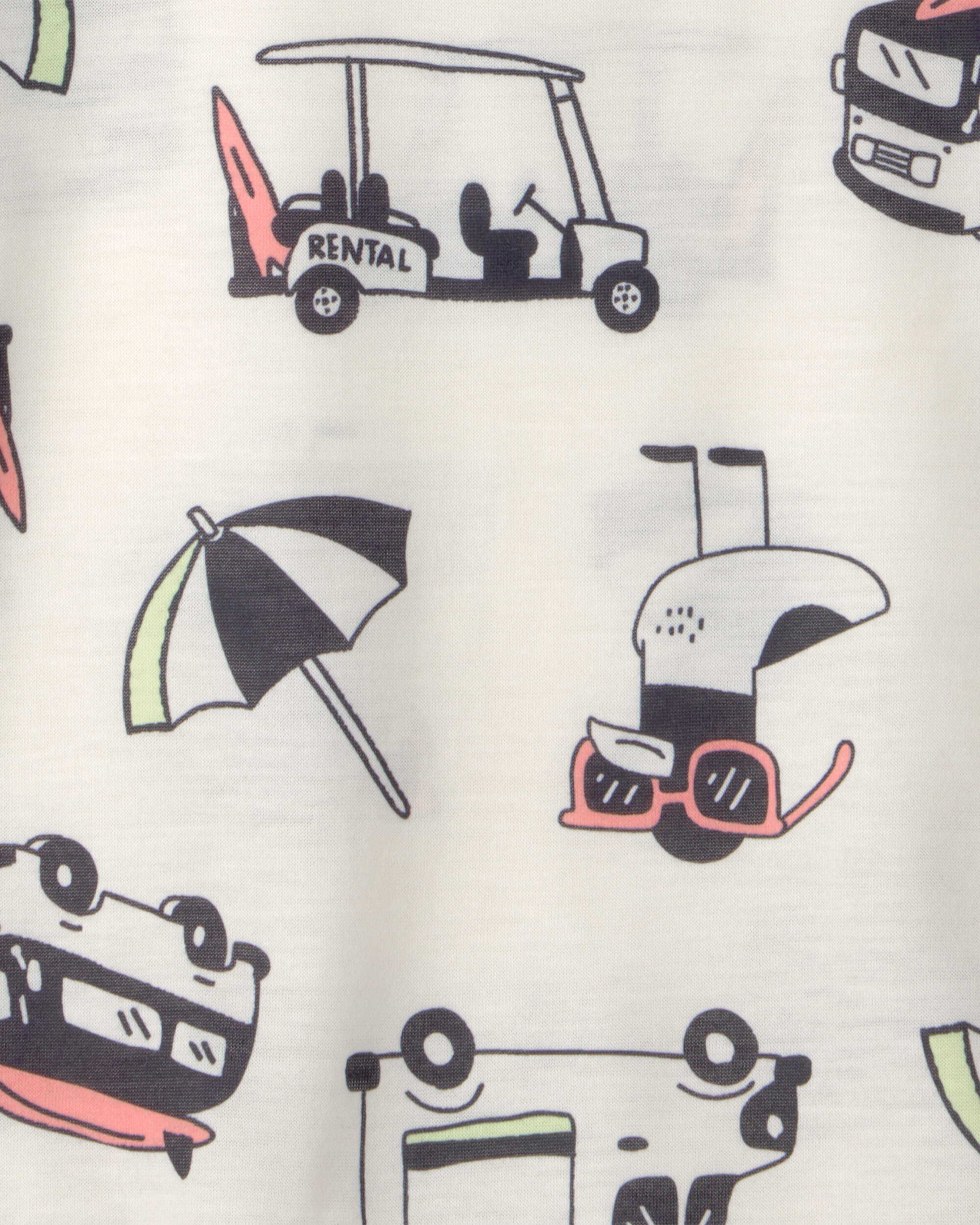 Toddler Boy 2-Piece Beach Short-Sleeve Pyjama Set