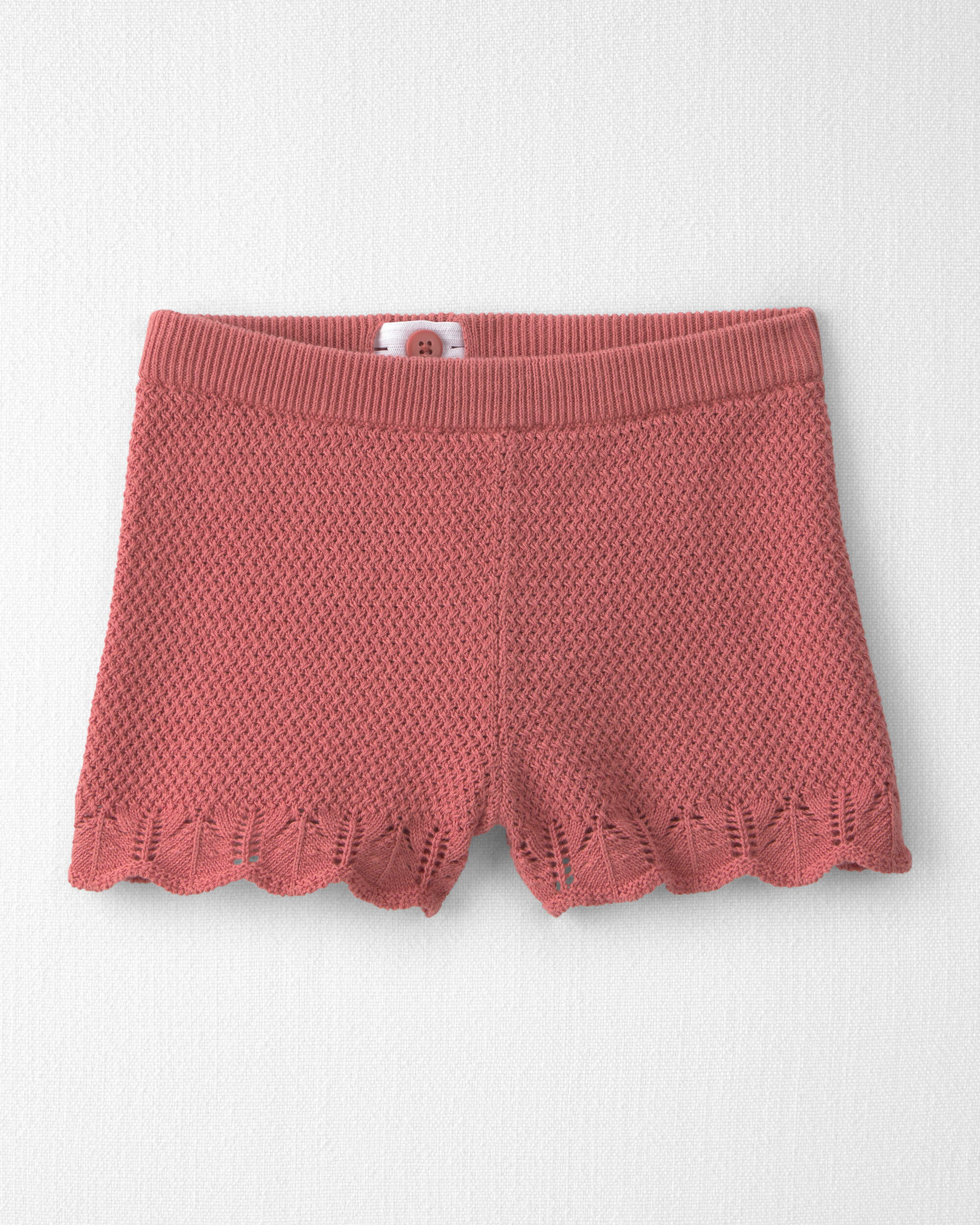 Tout-petit fille - Ensemble 2 pi&egrave;ces haut et short en tricot de coton biologique, , hi-res