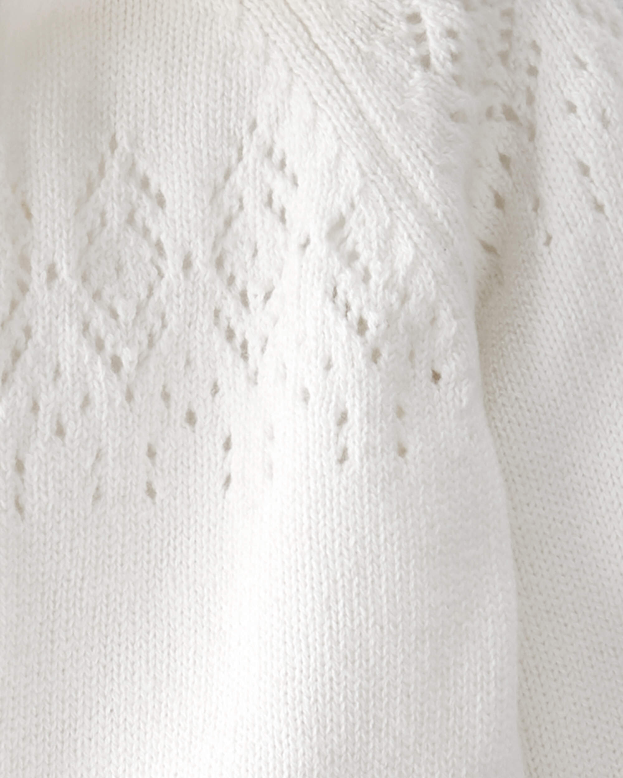 Baby Organic Cotton Sweater Knit Pointelle Jumpsuit