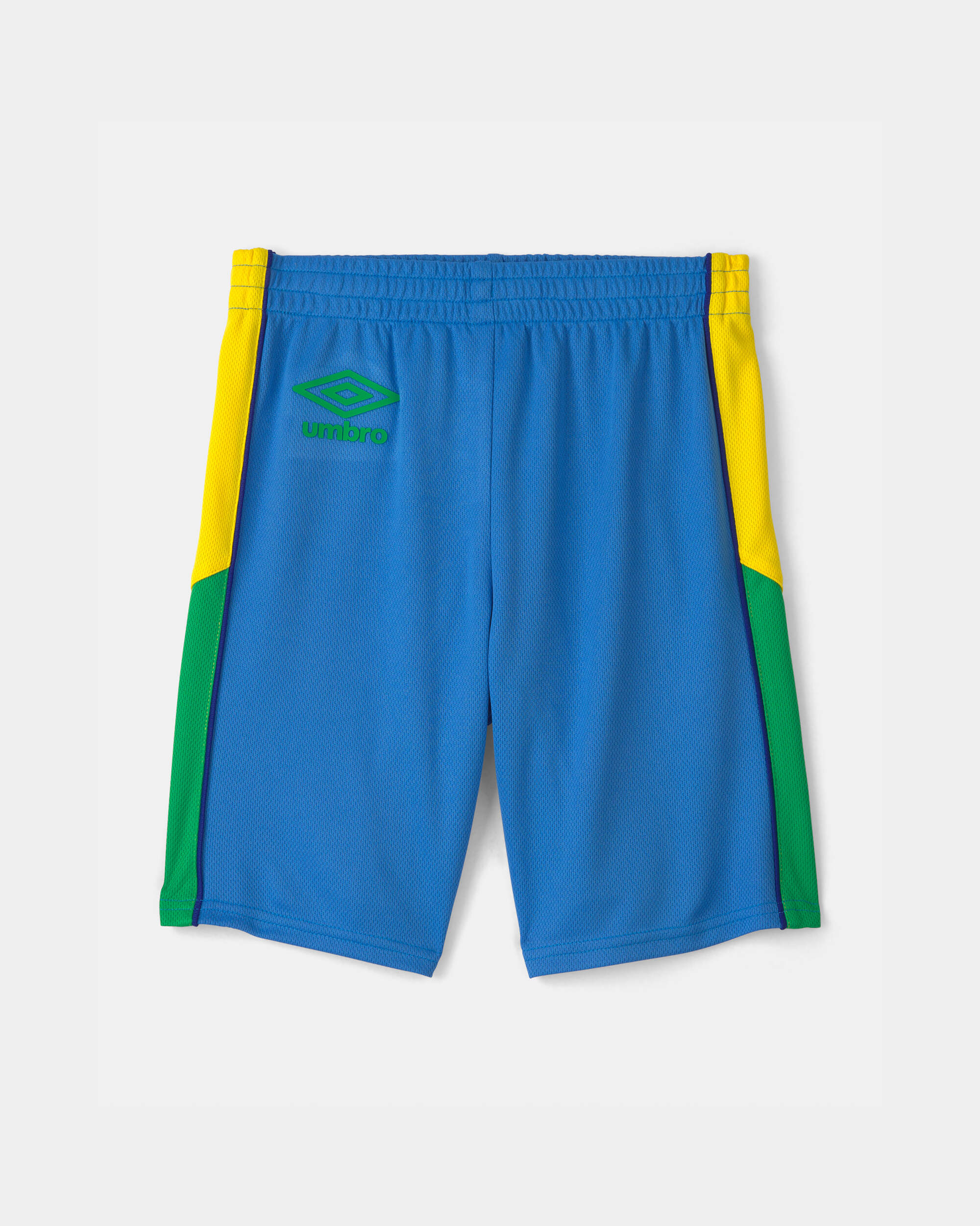 Umbro Brazil Mesh Soccer Shorts - Blue/Yellow/Green