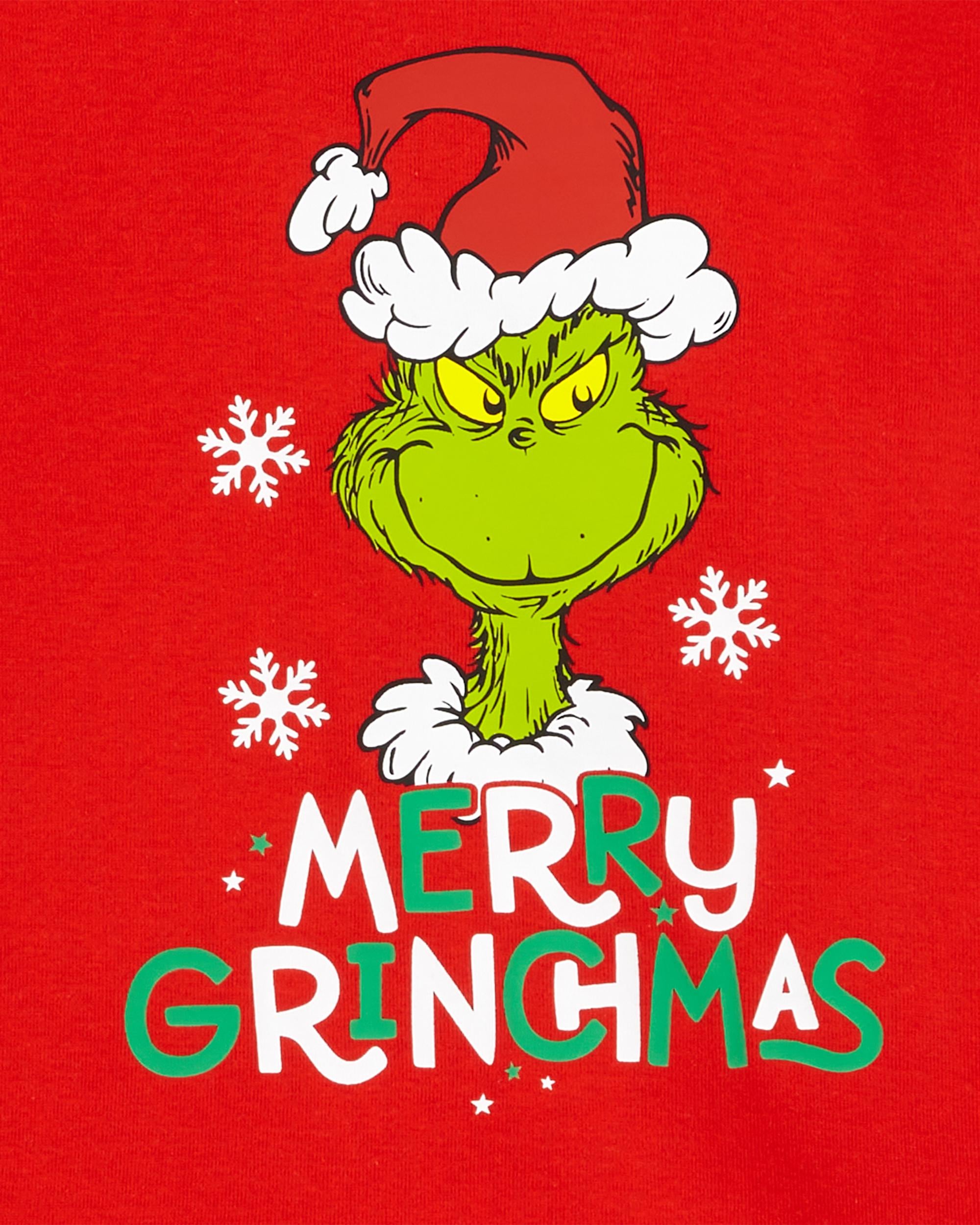 Red Grey Kid 2 Piece Christmas Grinch Cotton Fleece Pyjamas Carter s Oshkosh Canada