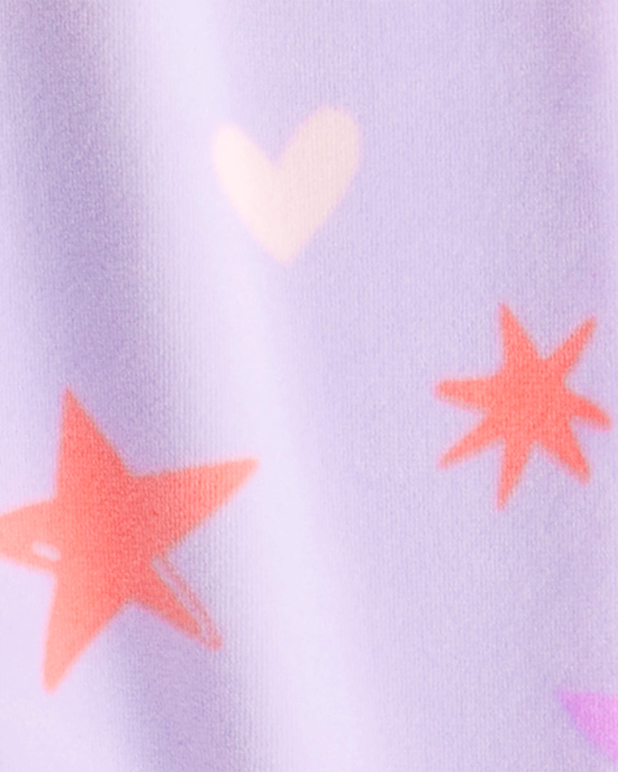 Toddler Girl Star Print DreamPlush Long-Sleeve Snug Fit 2-Piece Pajamas - Lavender