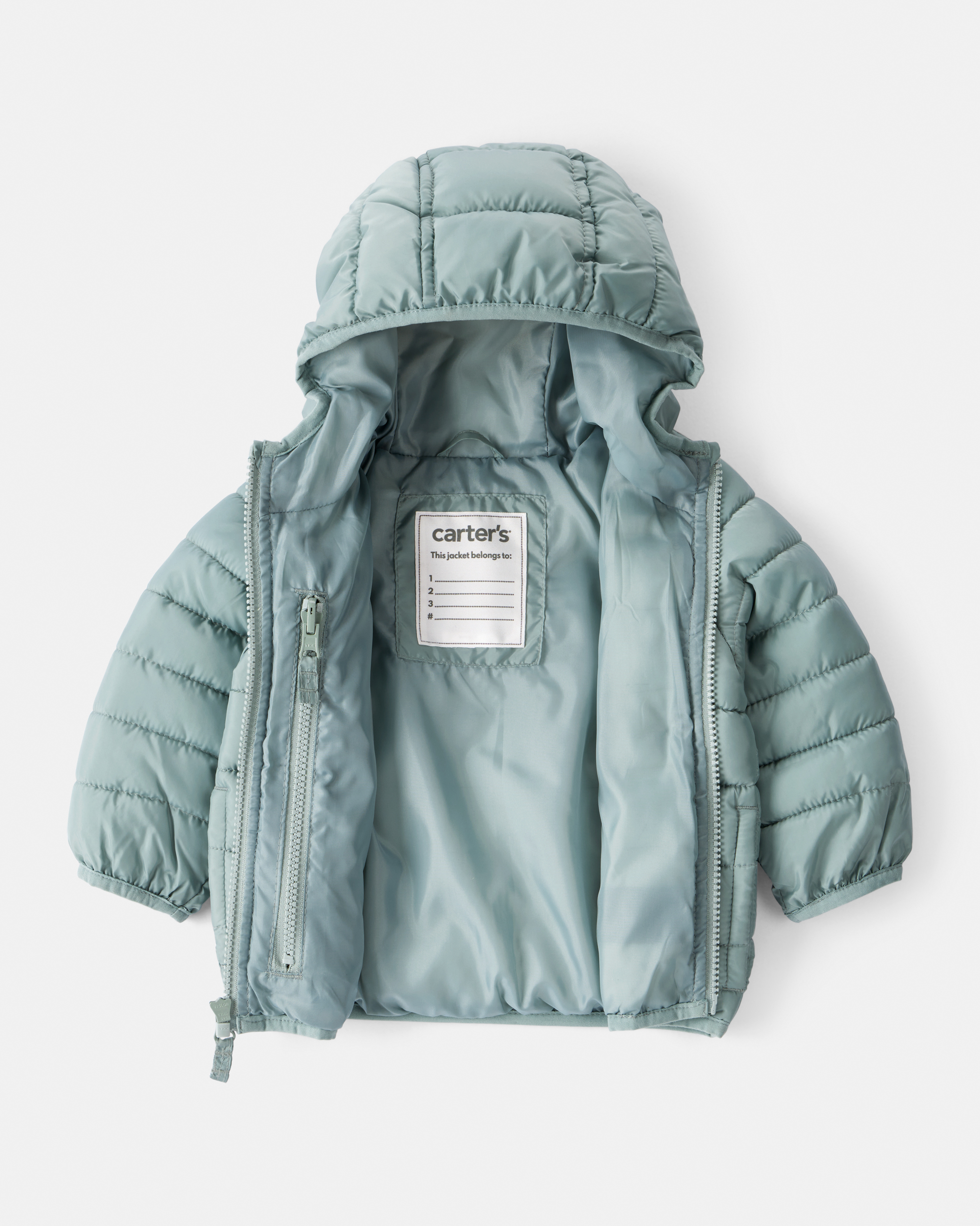 Baby Hooded Puffer Jacket - Green