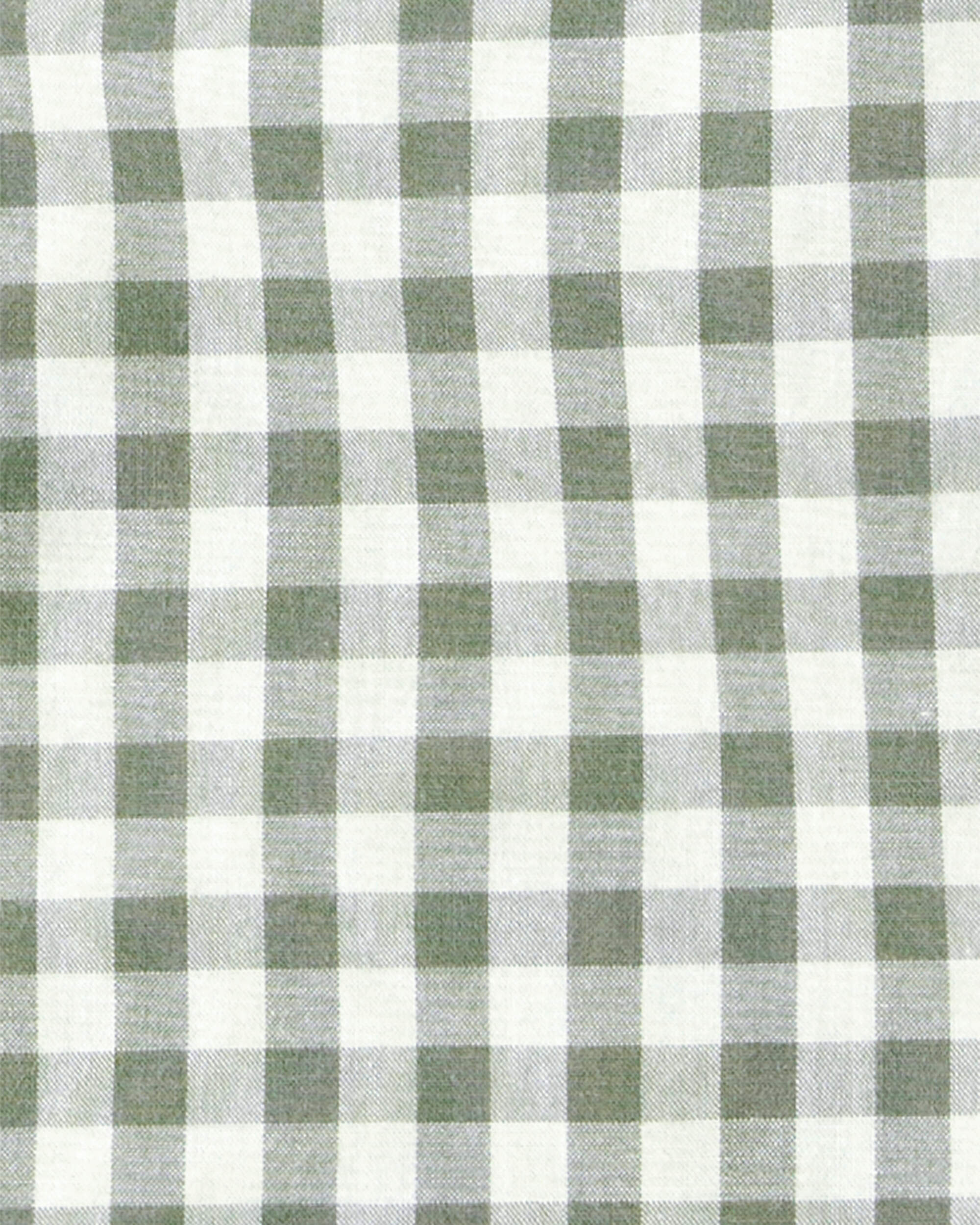 Toddler Boy Long-Sleeve Plaid Button Down Shirt - Green