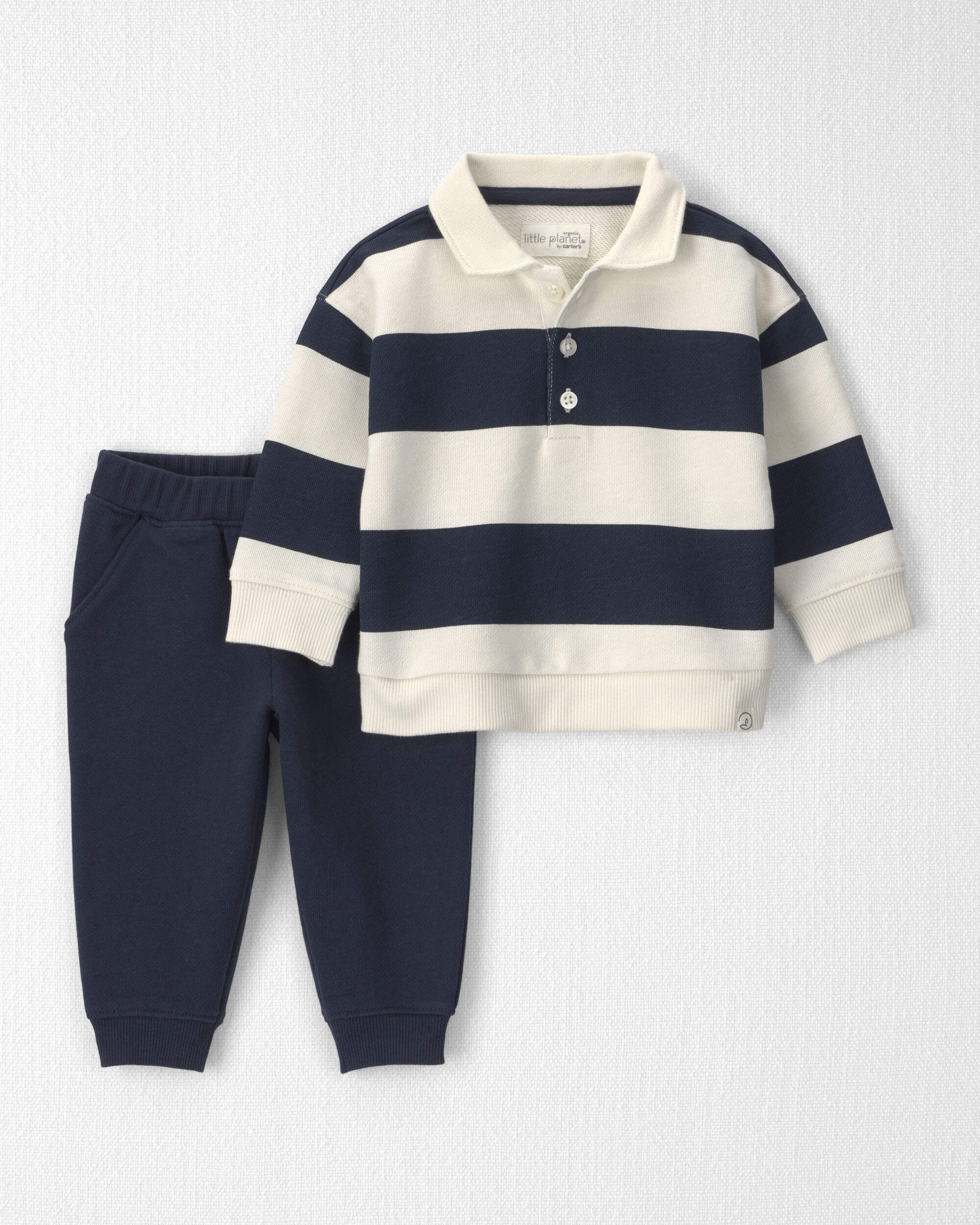 Baby Boy 2-Piece Organic Cotton French Terry Top & Pant Set