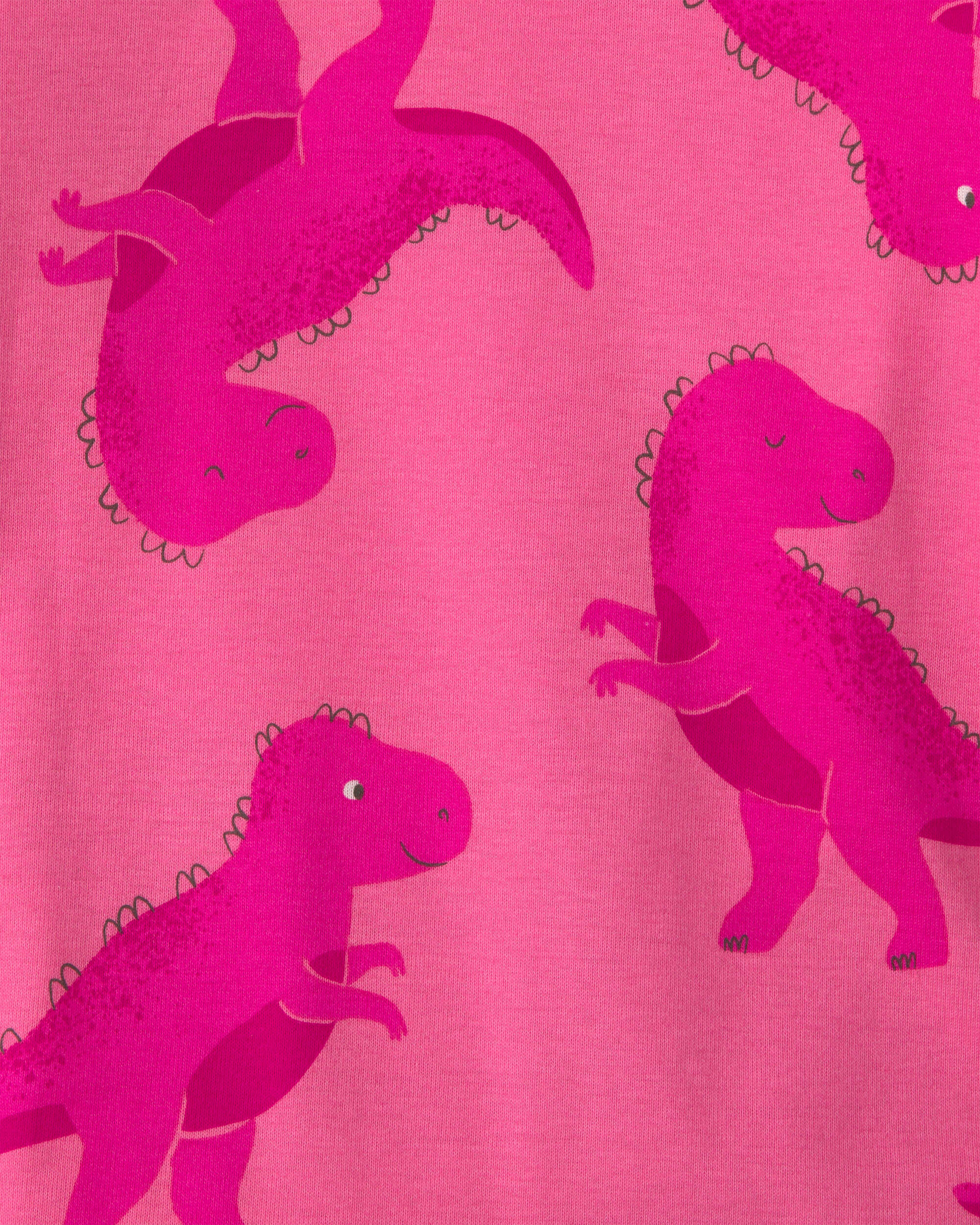 Baby Girl 4-Piece Dino Heart Cotton Snug Fit Pyjama Set - Pink