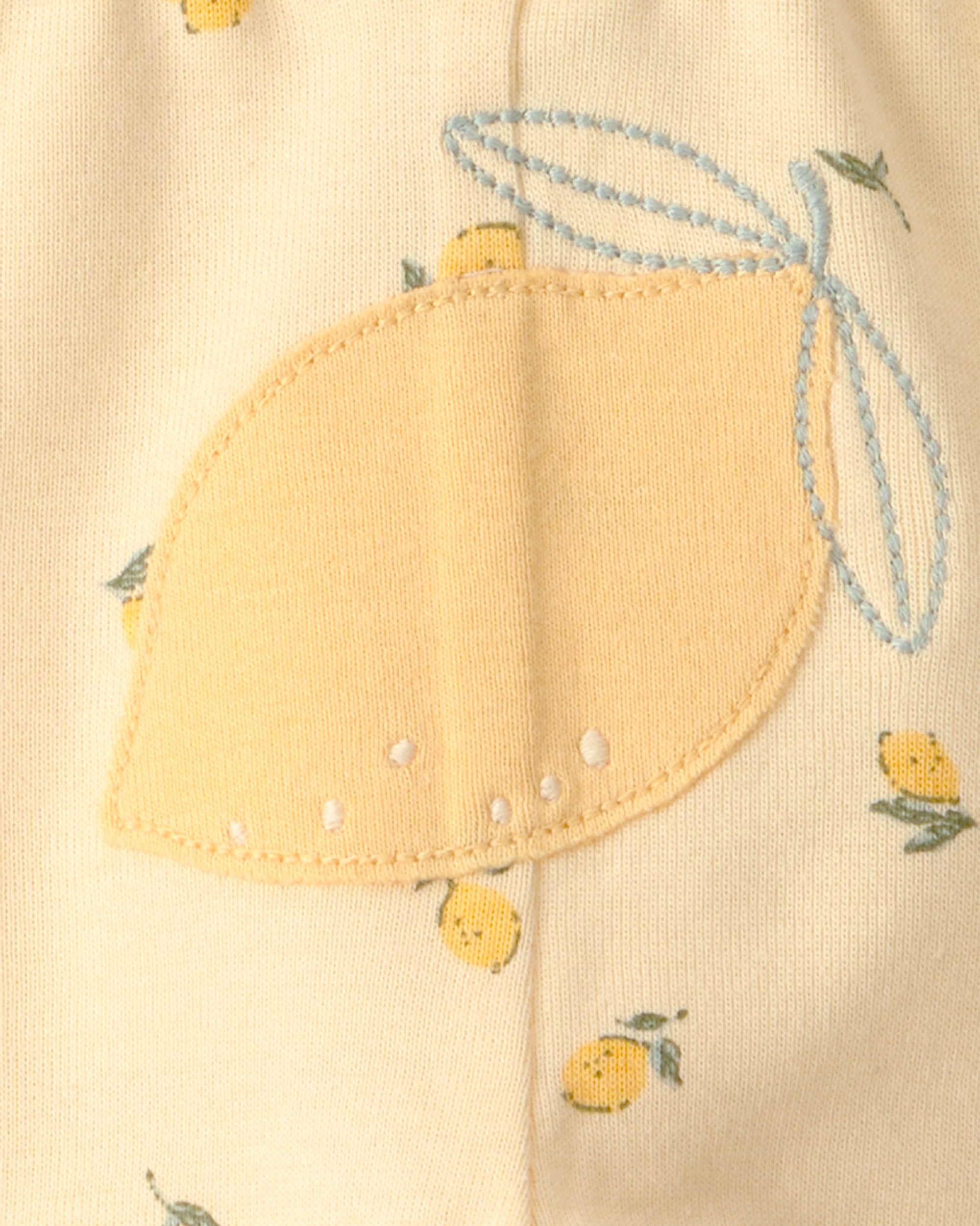 Baby Girl 3-Piece Lemon Bodysuits & Pant Set - Yellow/White