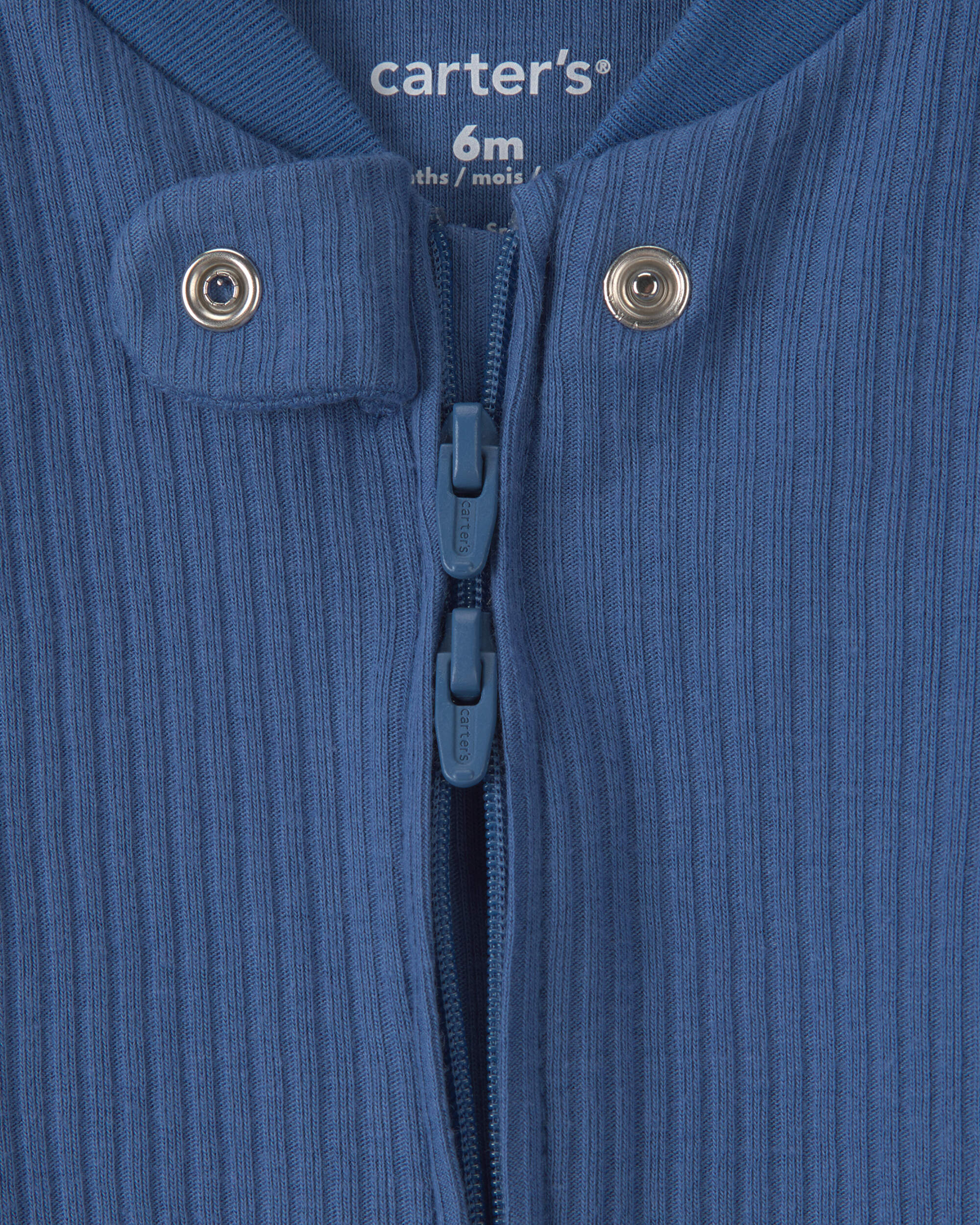 Baby Boy 2-Pack 2-Way Zip Sleepers Solid Sea Creature - Blue