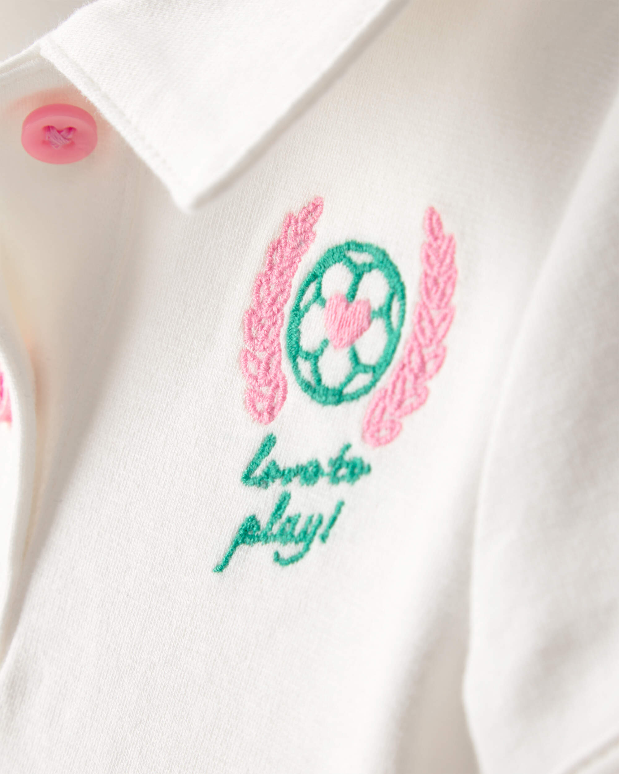 Baby Girl Pleated Tennis Dress - Ivory