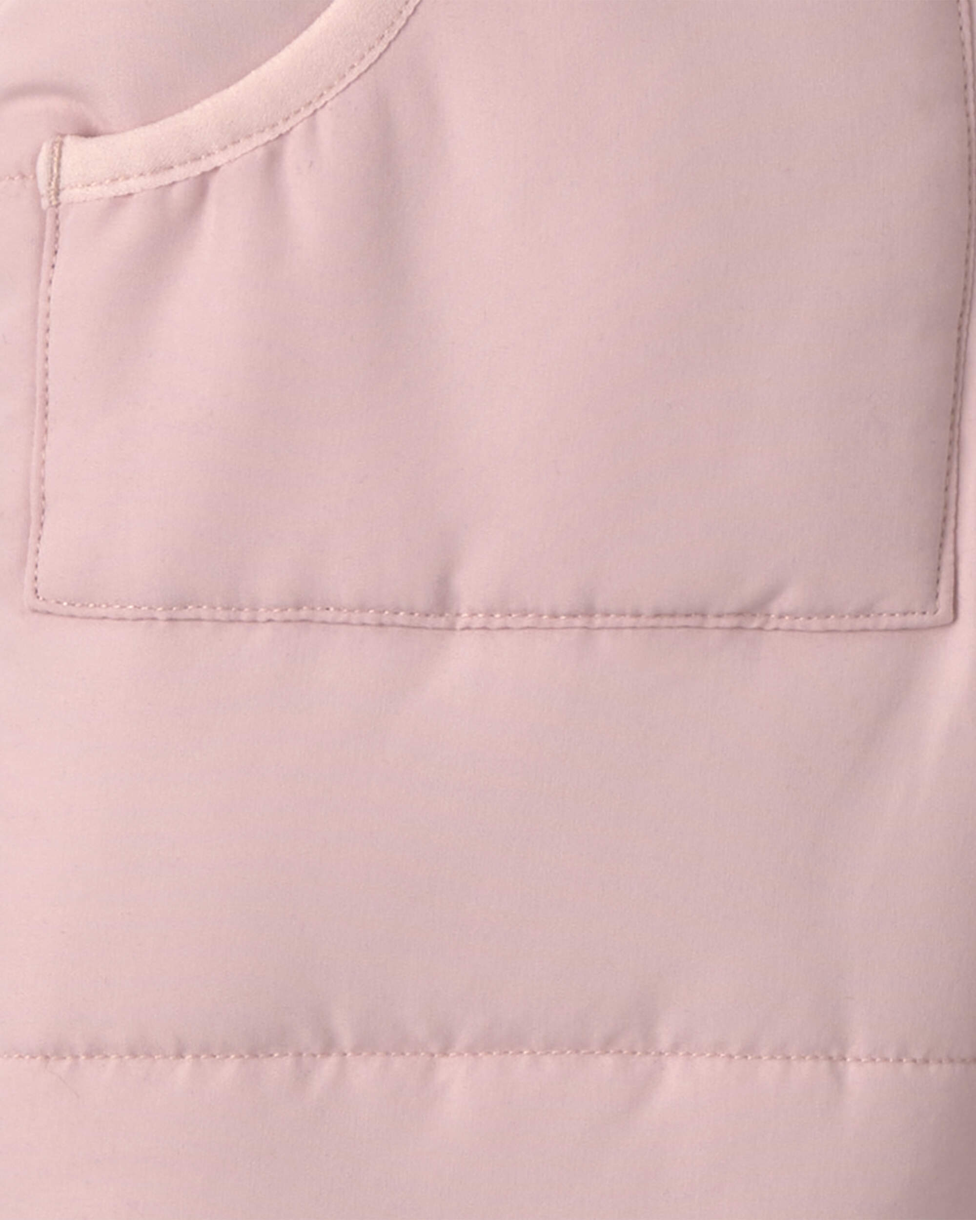 Baby Girl Solid Quilted Pramsuit- Pink