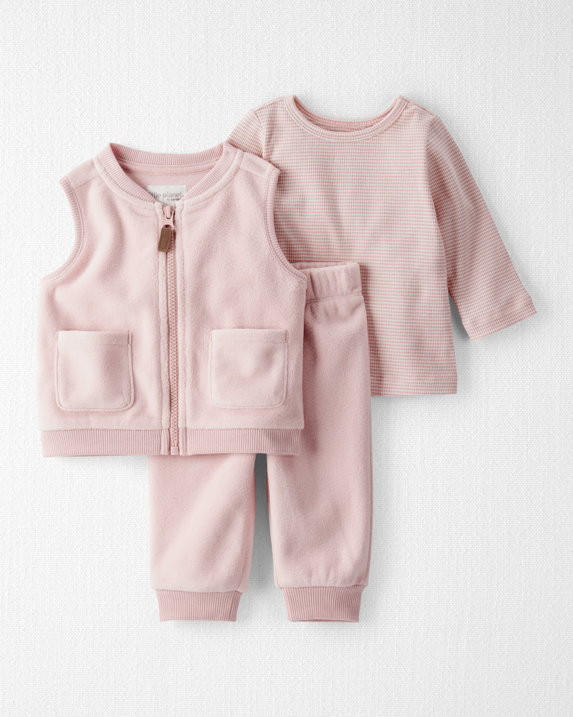 Baby Girl 3-Piece Recycled Polyester Set