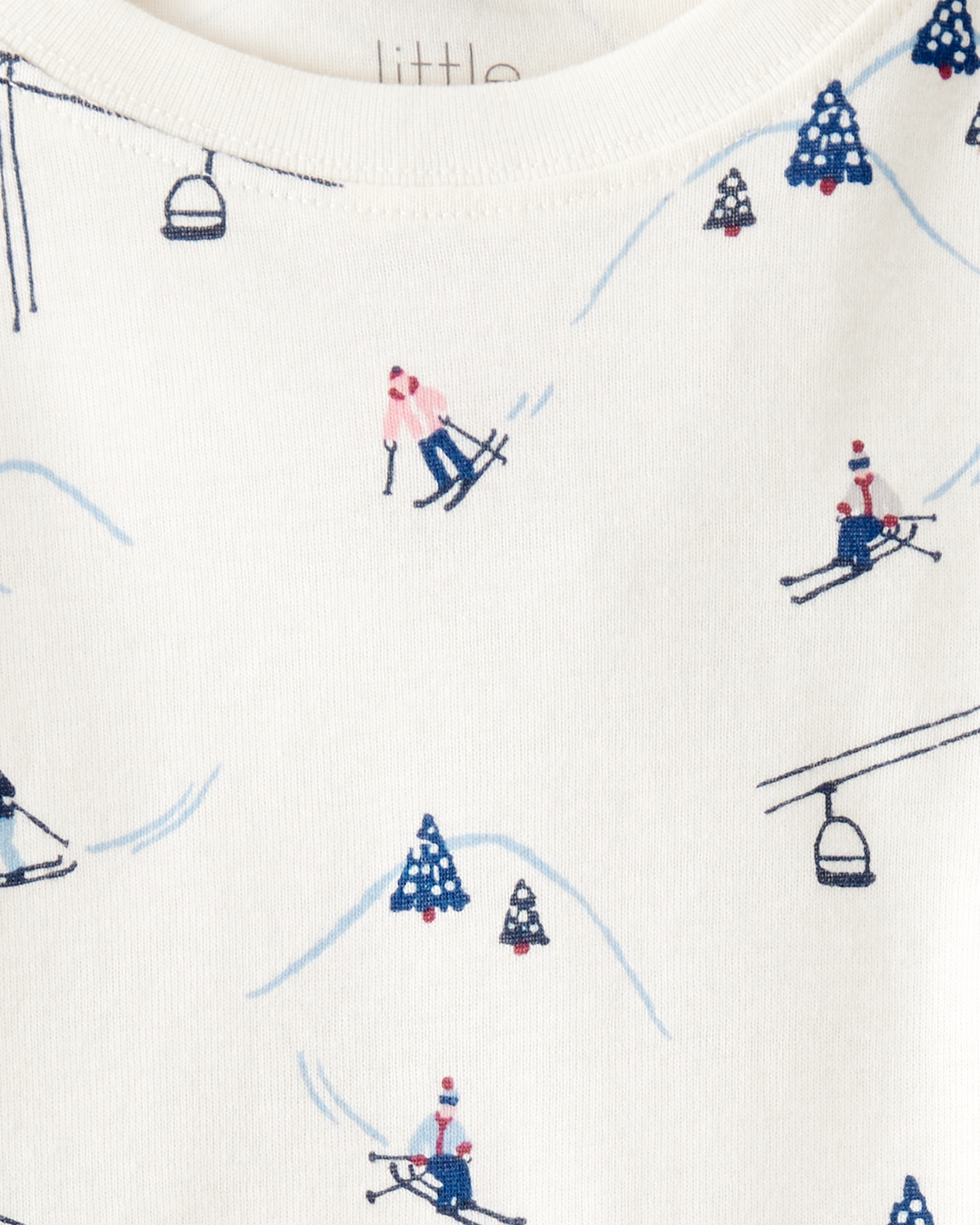 Toddler Organic Cotton Pyjamas Snowy Slopes Print