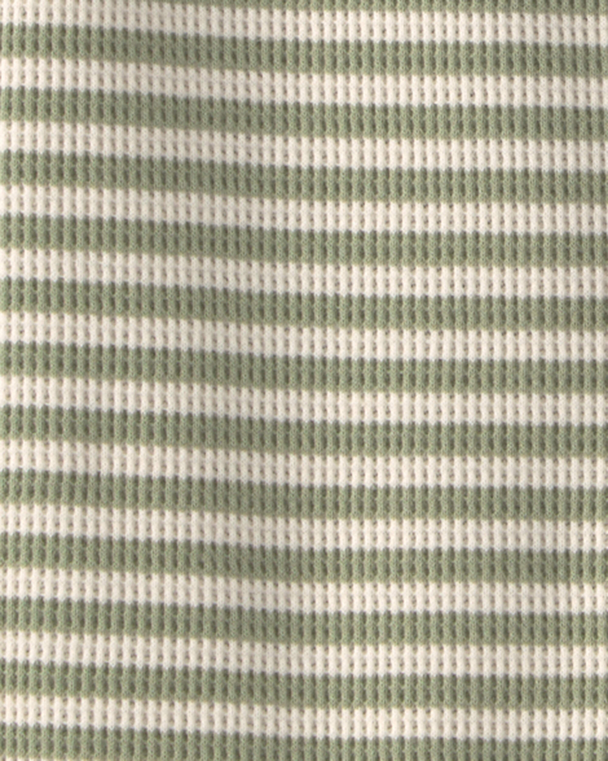 Baby Organic Cotton Waffle Knit Stripes