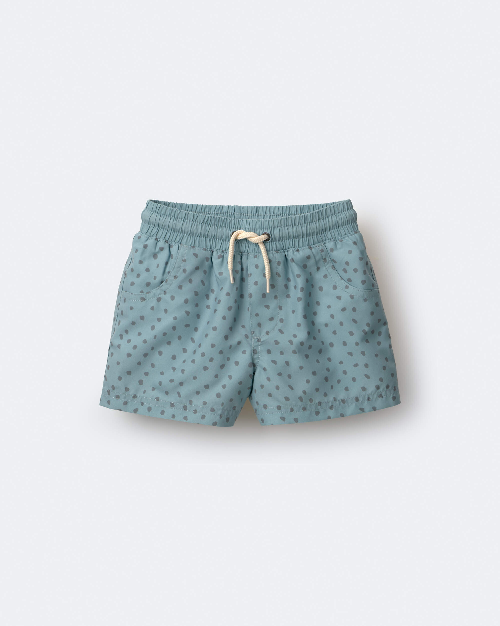 Toddler Boy Swim Trunk Dot Print - Pale Blue