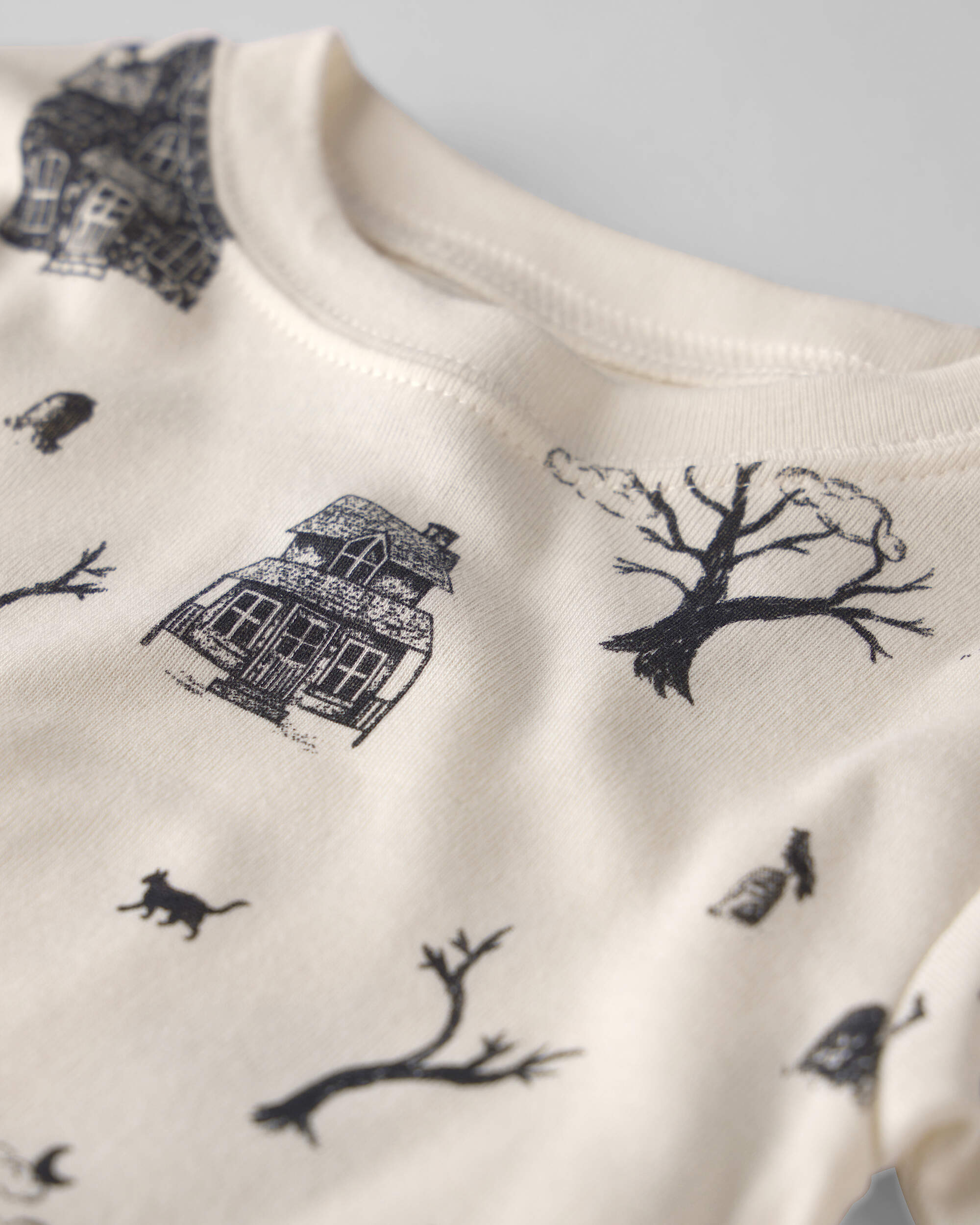 Kids 2-Piece Organic Cotton Pyjamas Spooky Village