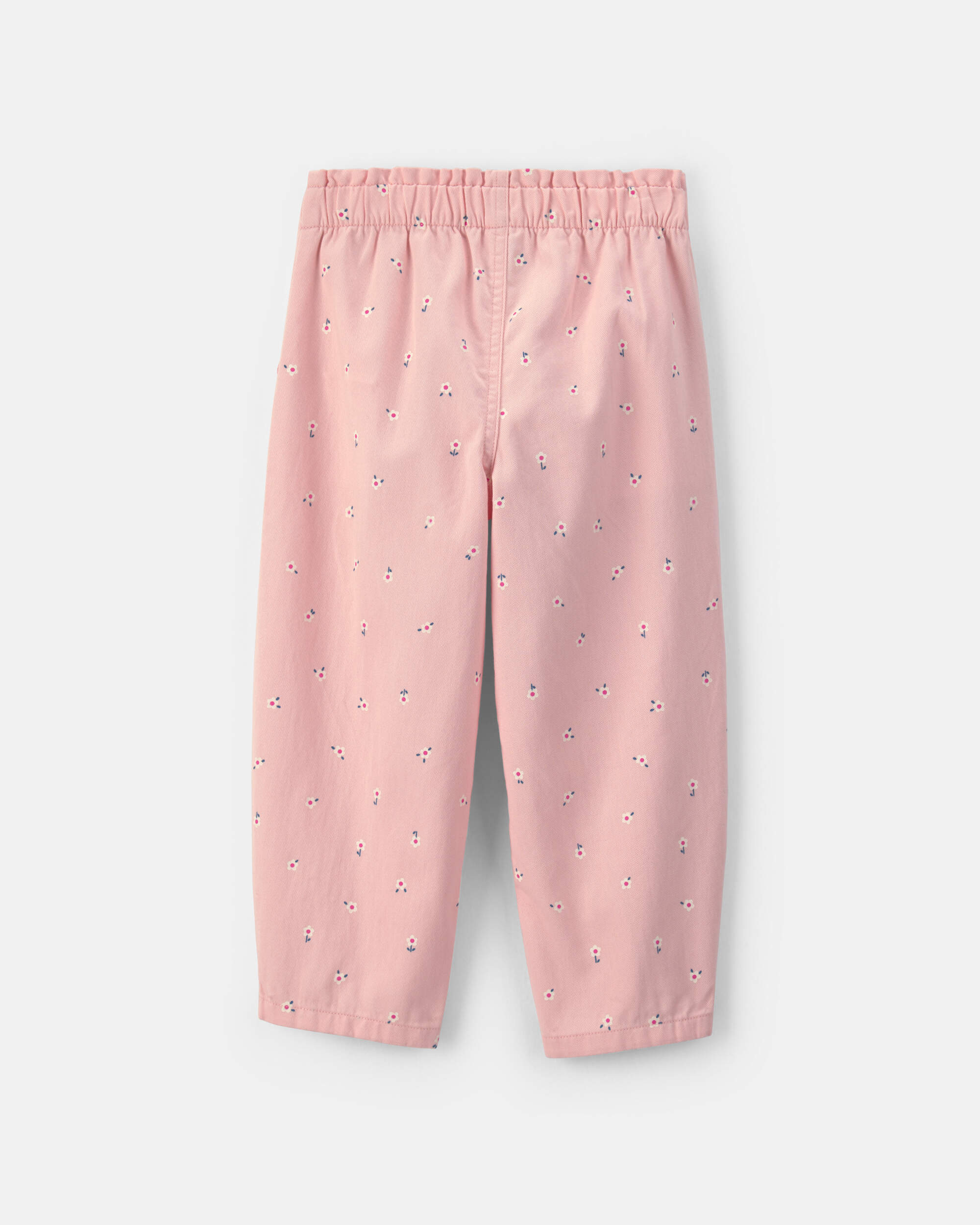 Toddler Girl Floral Twill Pull-On Pants - Pink