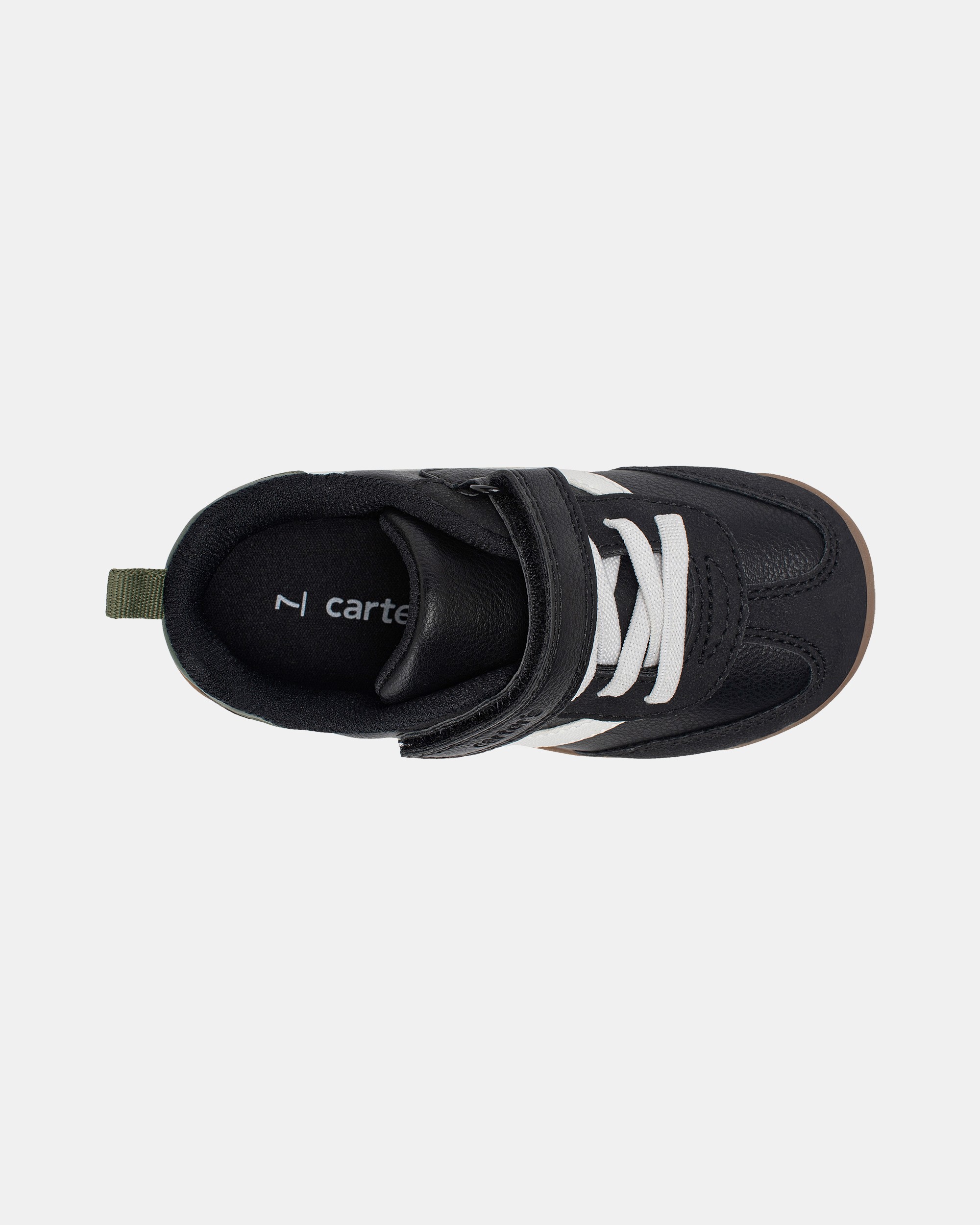 Toddler Boy Striped Sporty Sneakers - Black/White