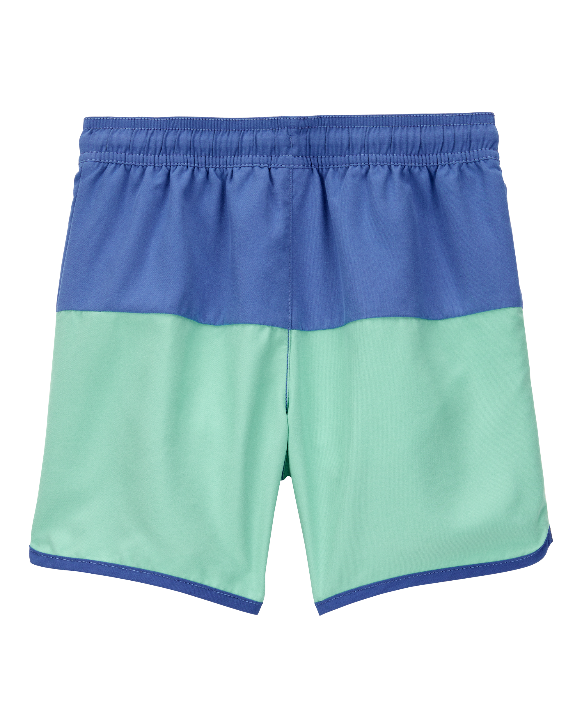 Boys Colourblock Swim Trunks - Green/Blue