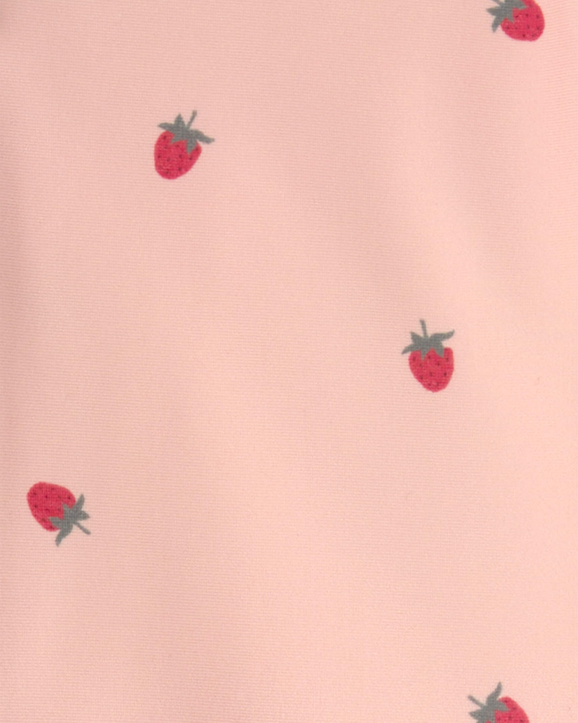 Toddler Girl 2-Piece Recycled Rashguard Swimsuit Set Blissful Petals Print