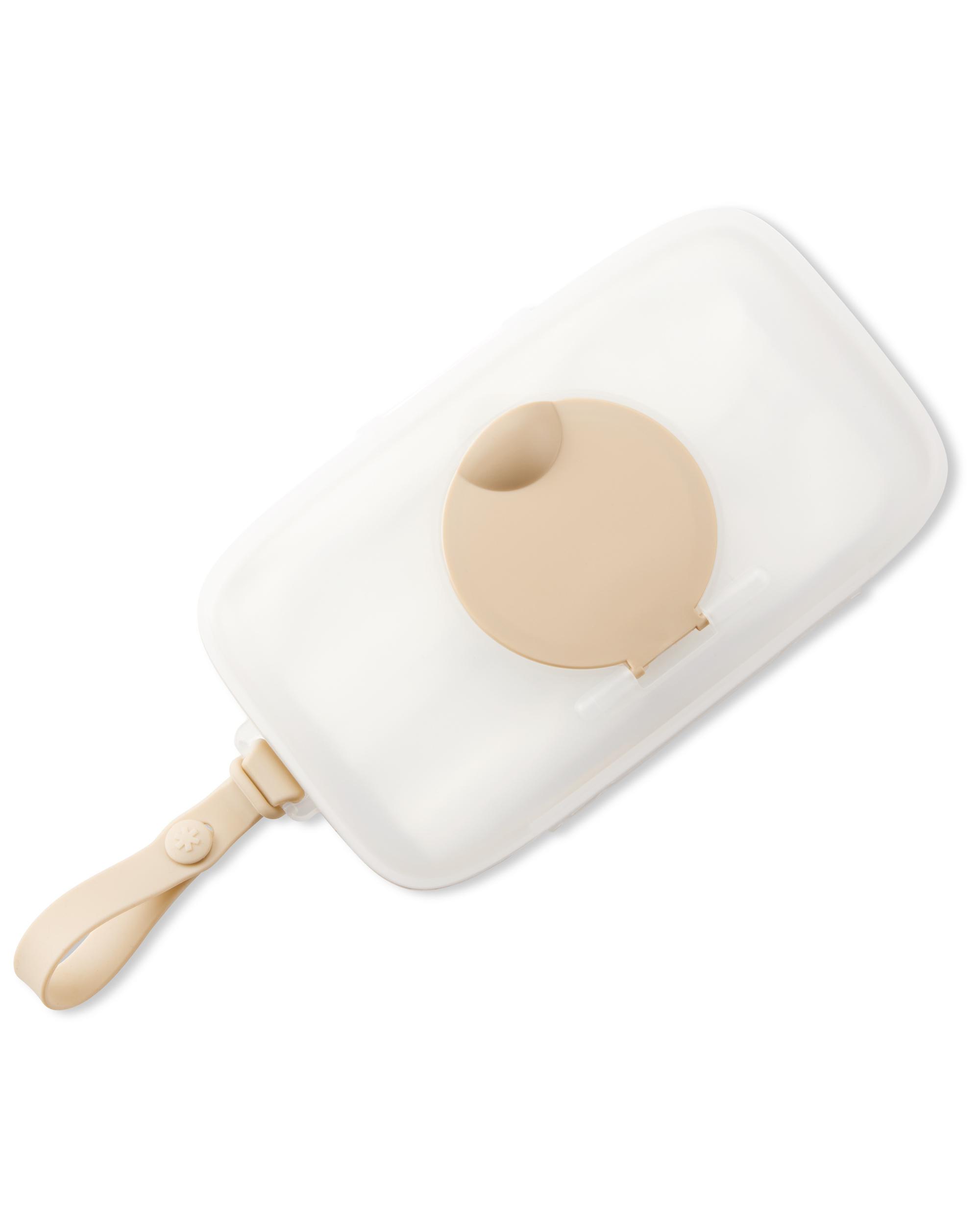 Grab & Go Snug Seal Wipes Case - White/Beige