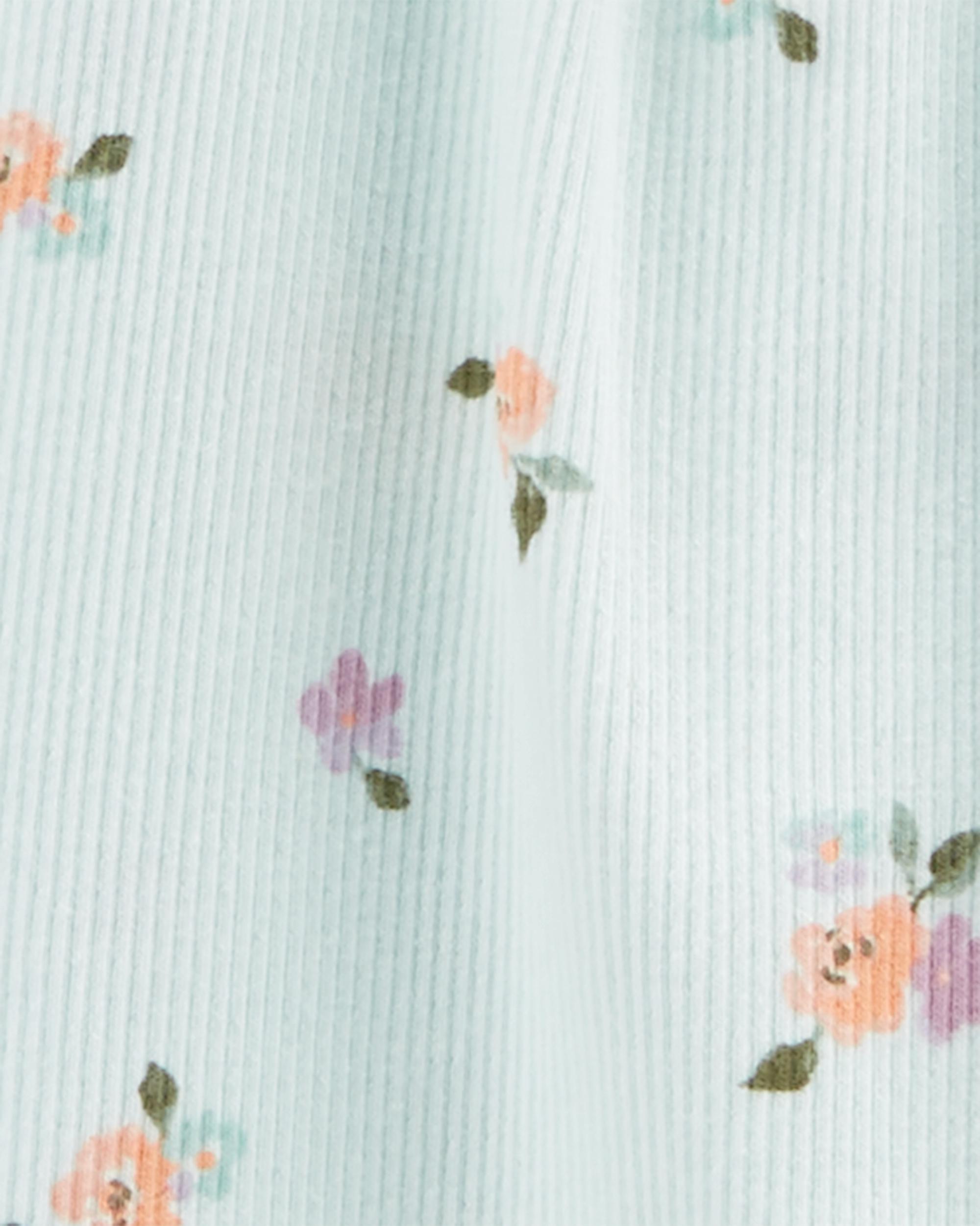 Floral Snap-Up Footie Sleeper Pyjamas