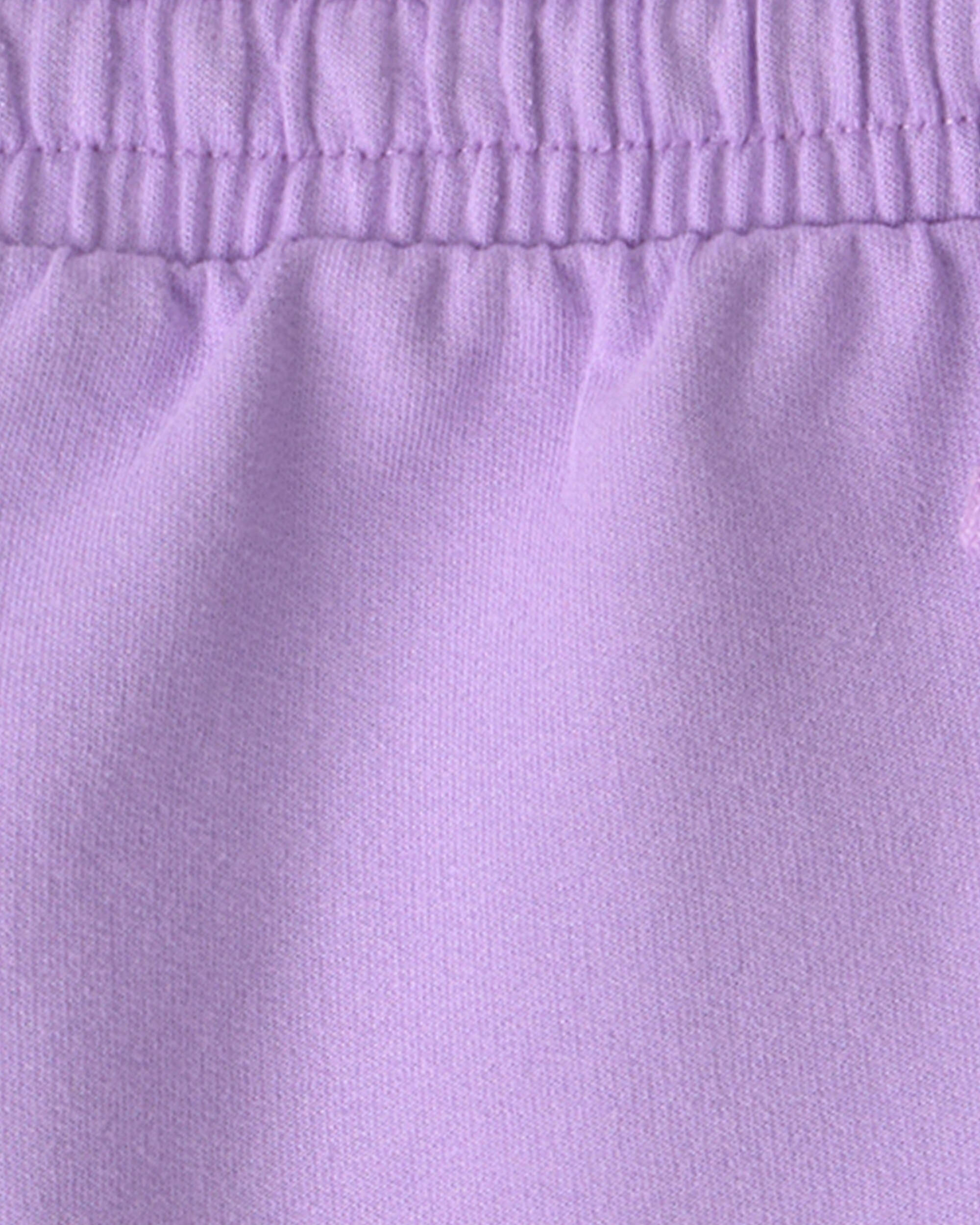 Girls French Terry Shorts - Purple