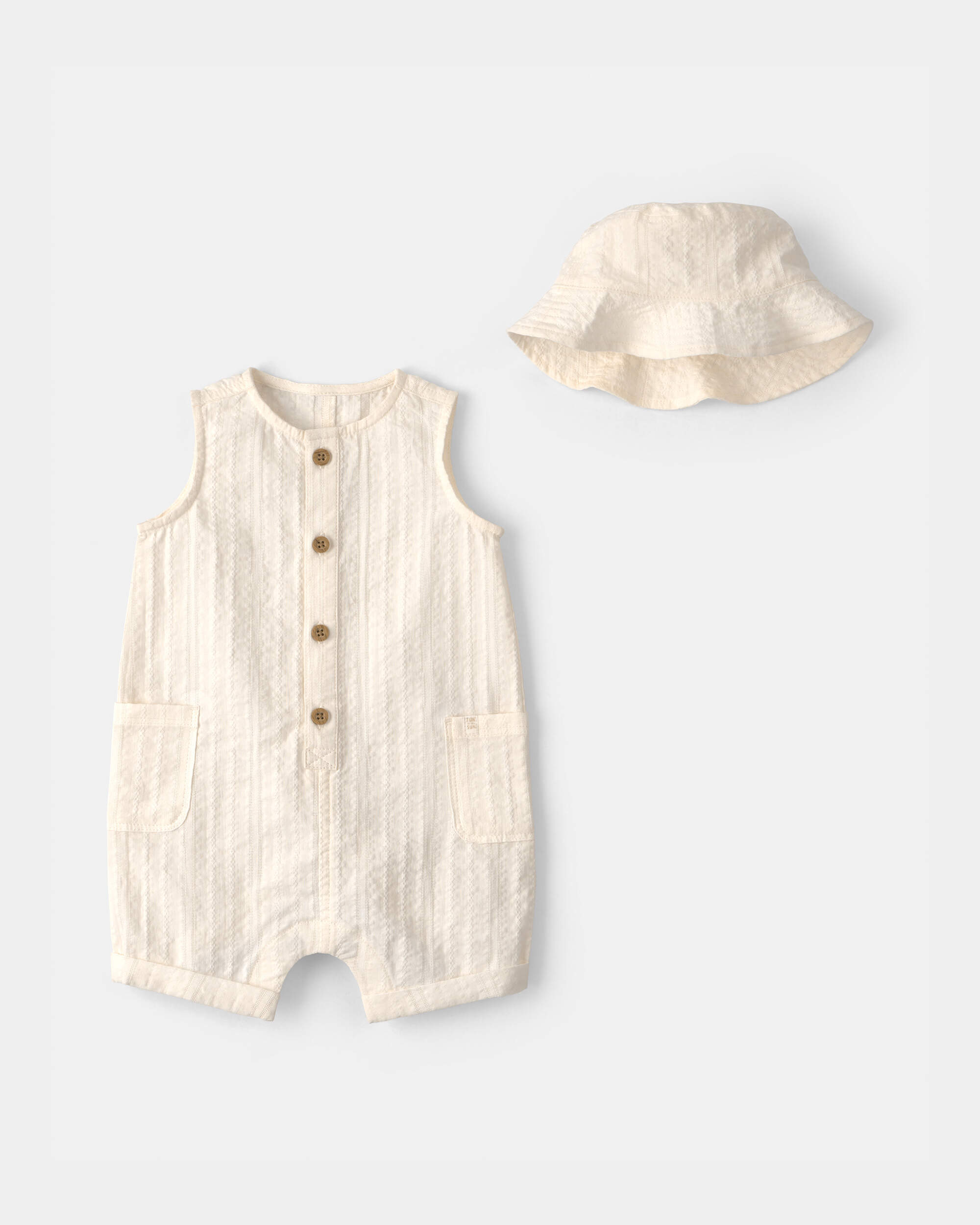 Baby Solid Romper - Ivory