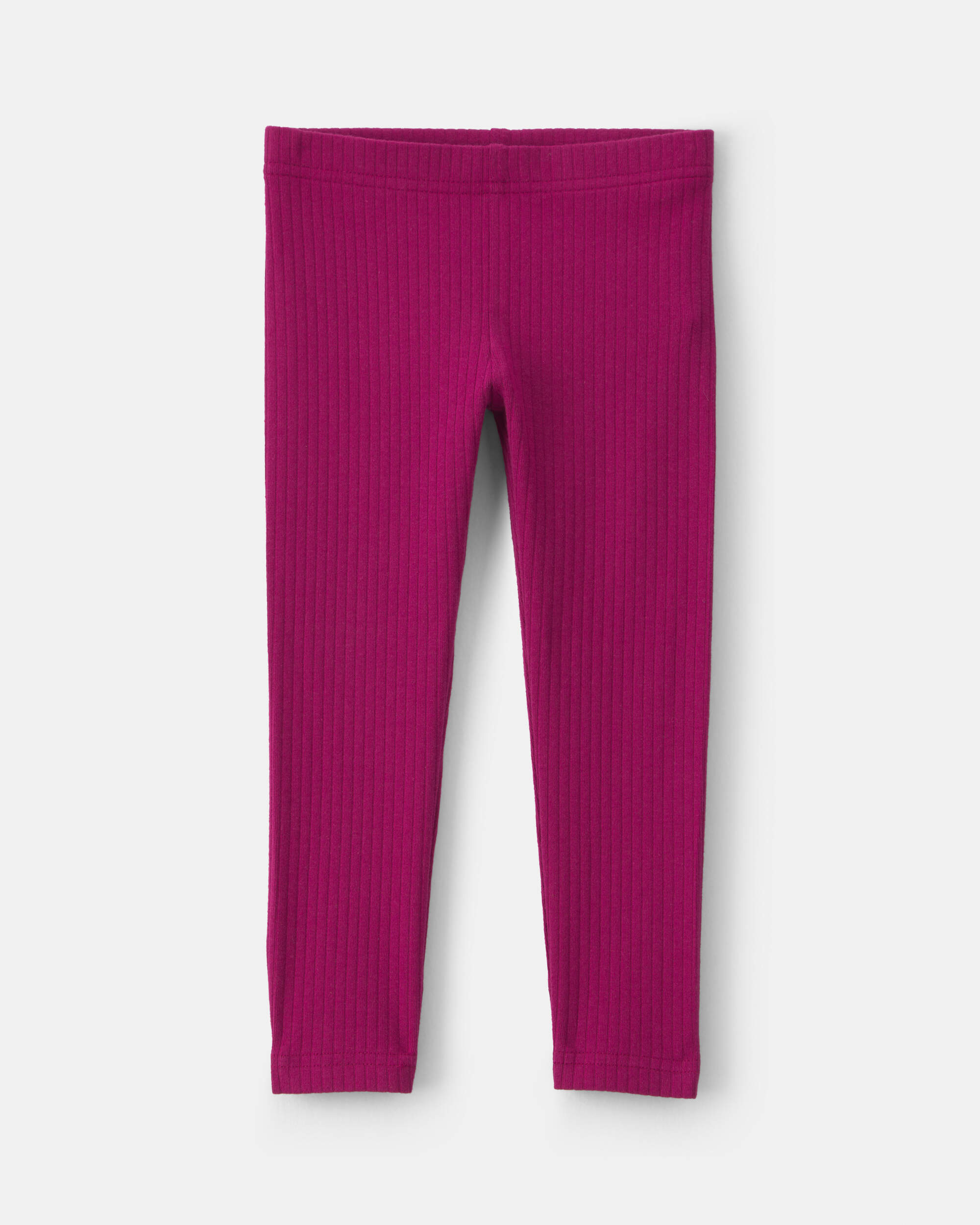 Toddler Girl Cotton Pull-On Stretch Leggings - Burgundy