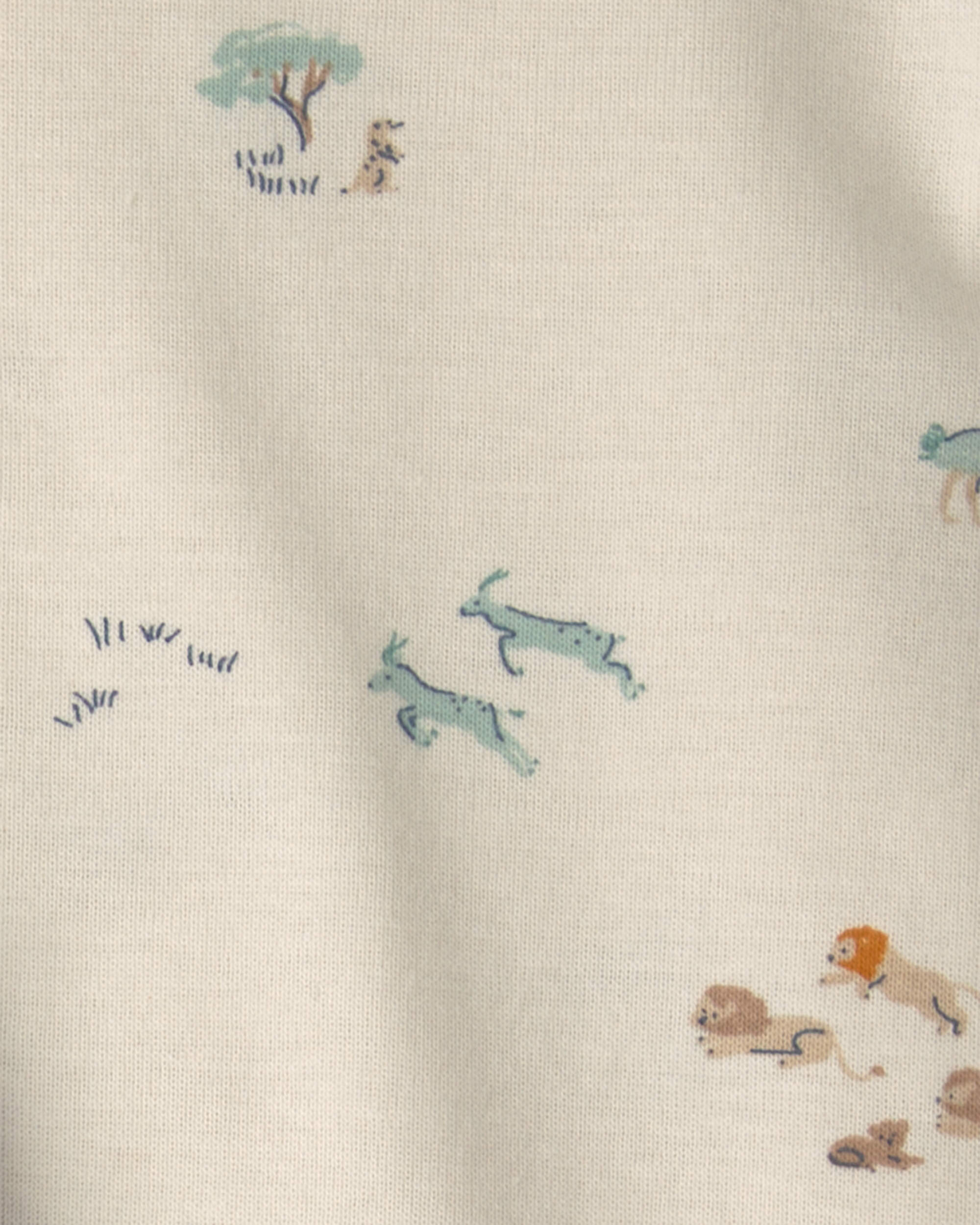 Baby Boy 3-Piece Safari Layering Set - Blue/Cream