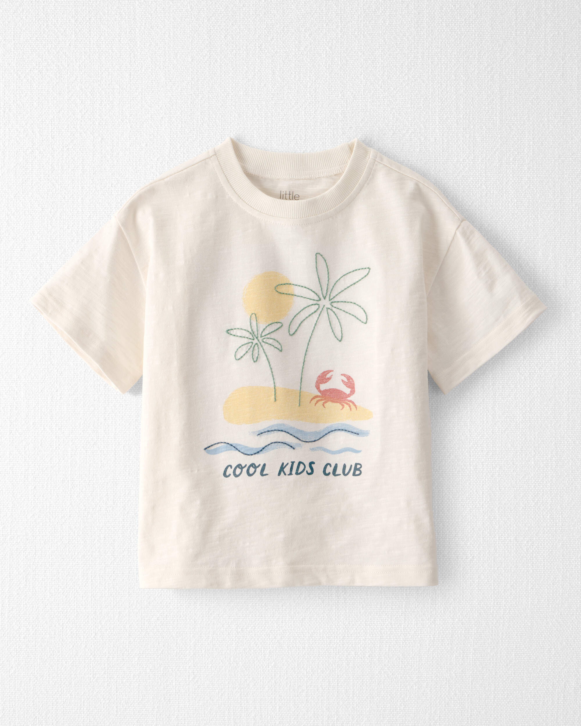 Toddler Organic Cotton Tee Beach Print