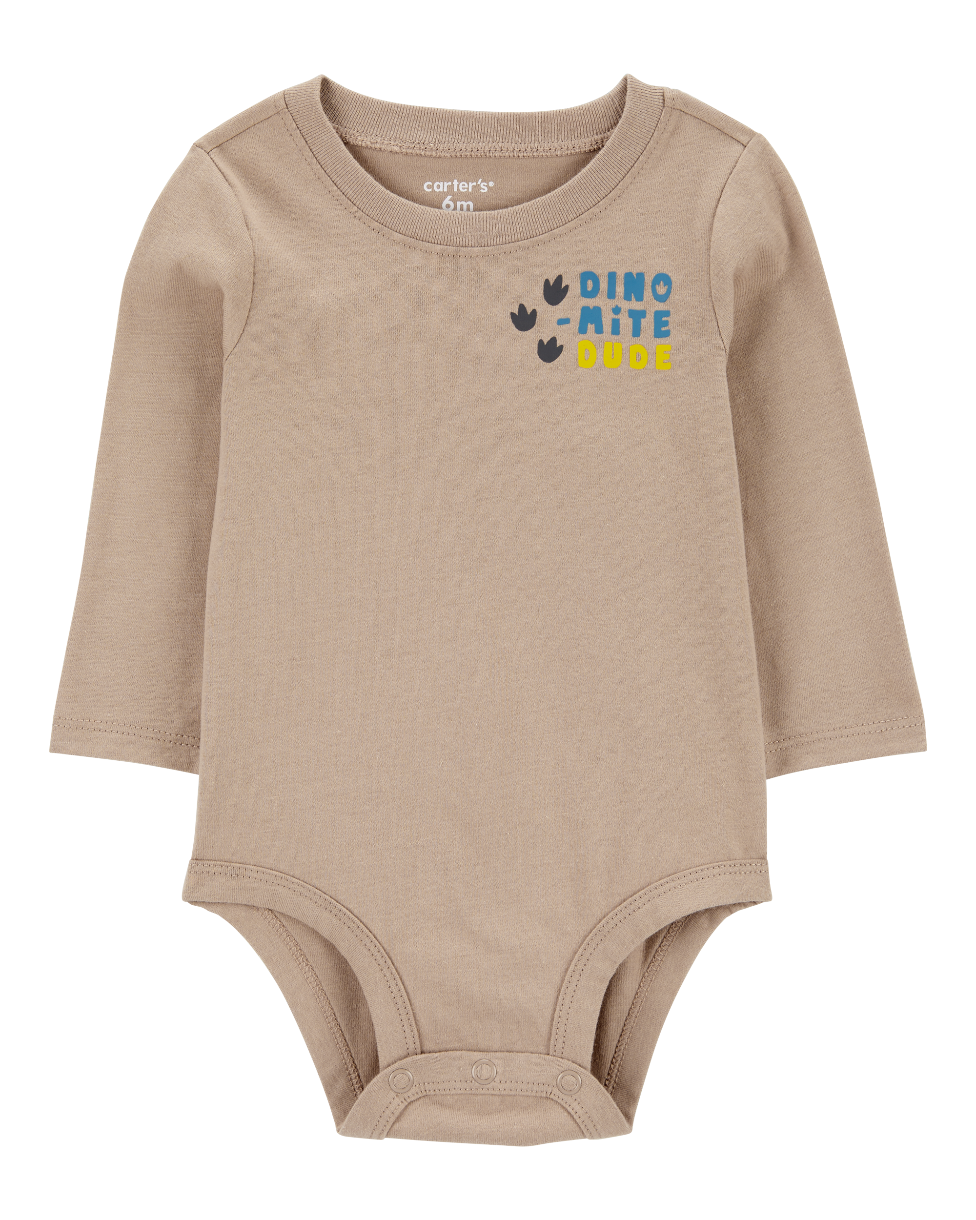 Baby Dino-Mite Dude Dinosaur Long-Sleeve Bodysuit