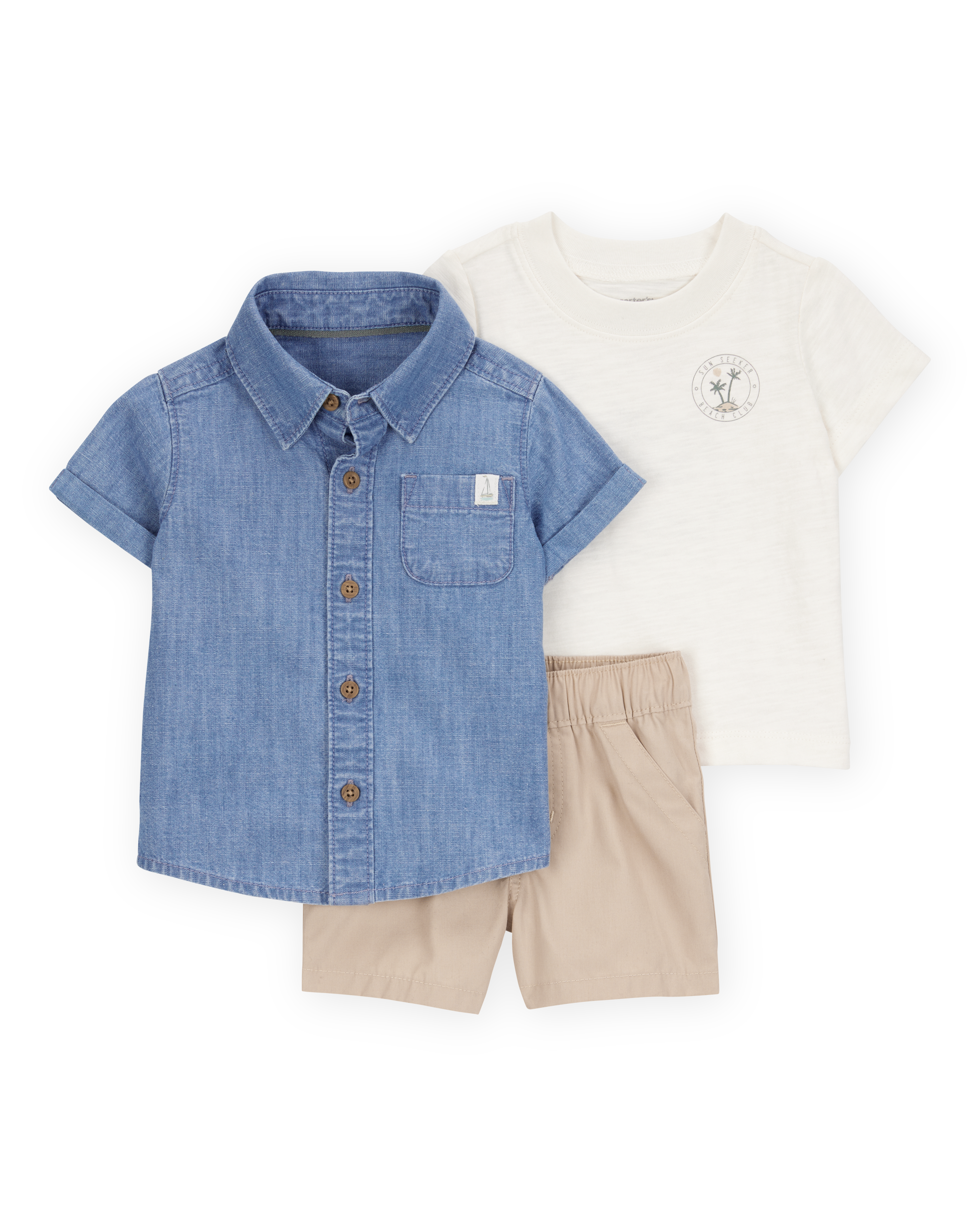 Baby Boy 3-Piece Tropical Short Set