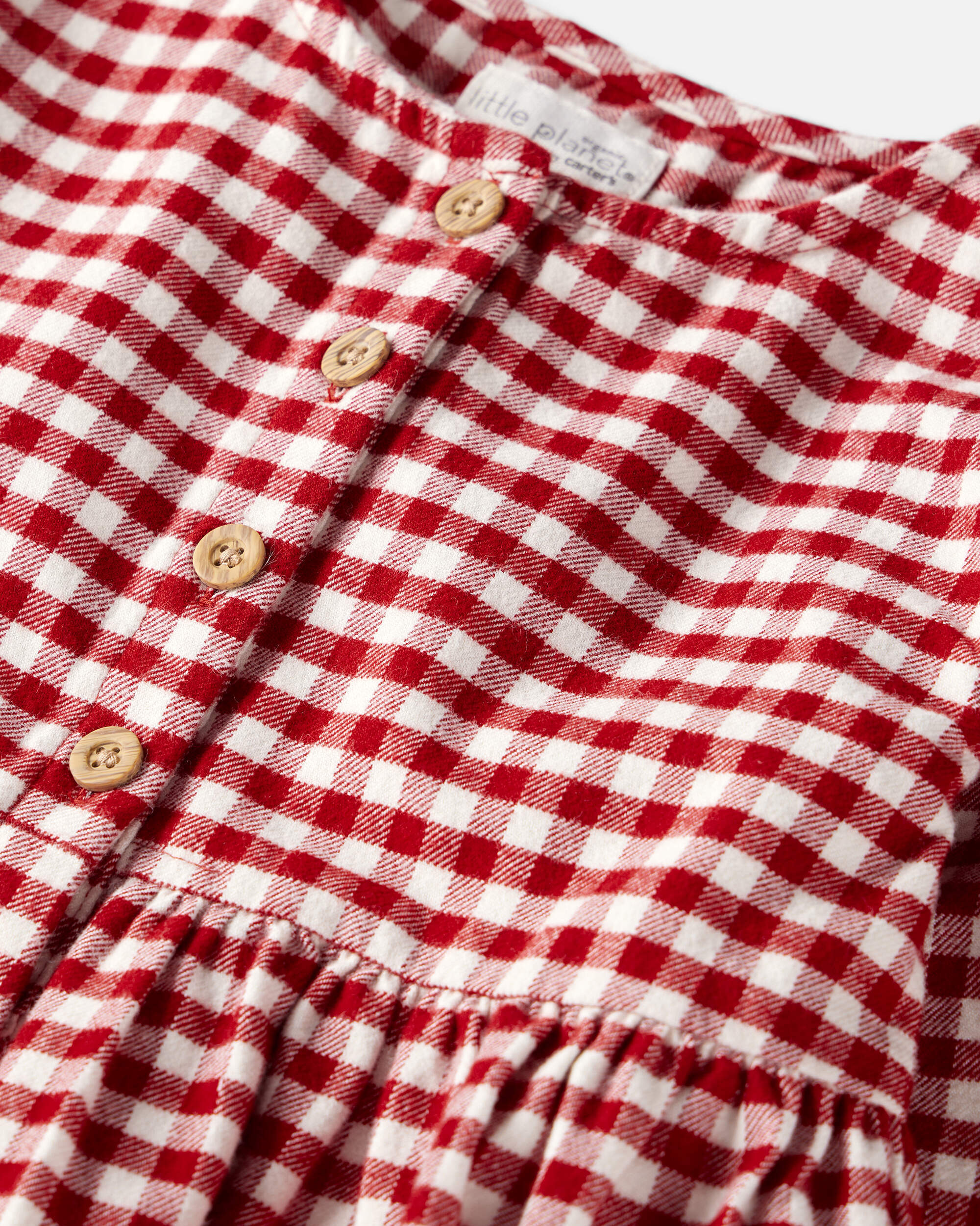 Girls Organic Cotton Flannel Dress
