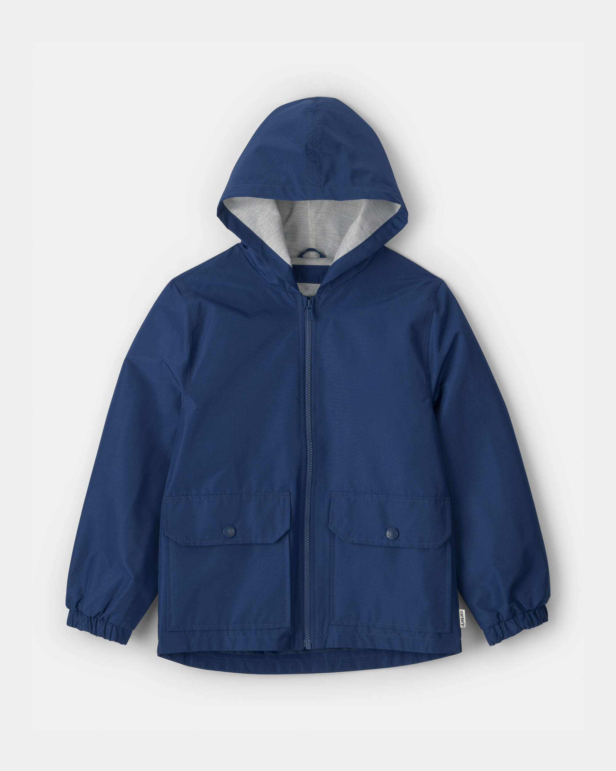 Boys Solid Rain Jacket- Blue