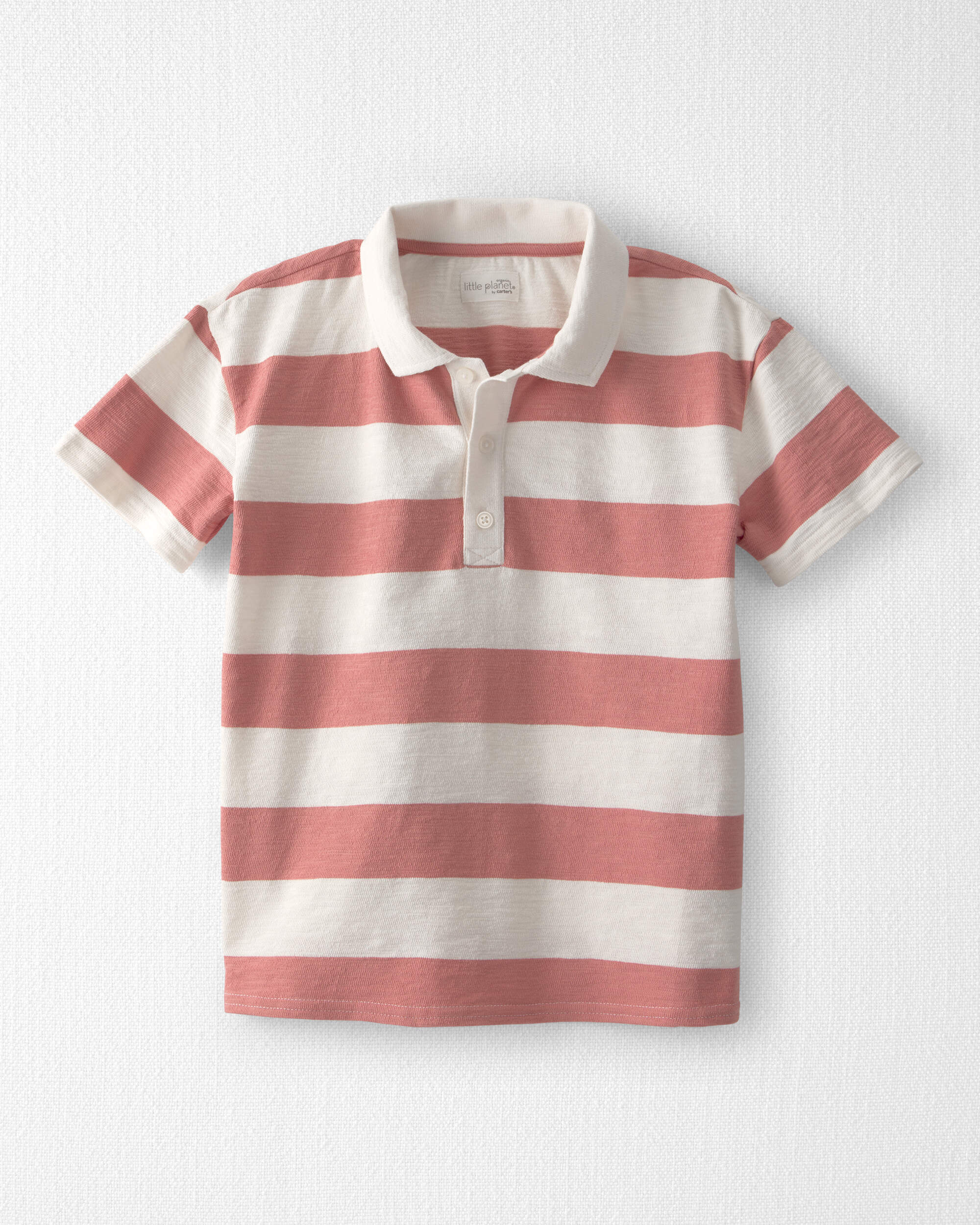 Boys Striped Collared Shirt Made with Organic Cotton