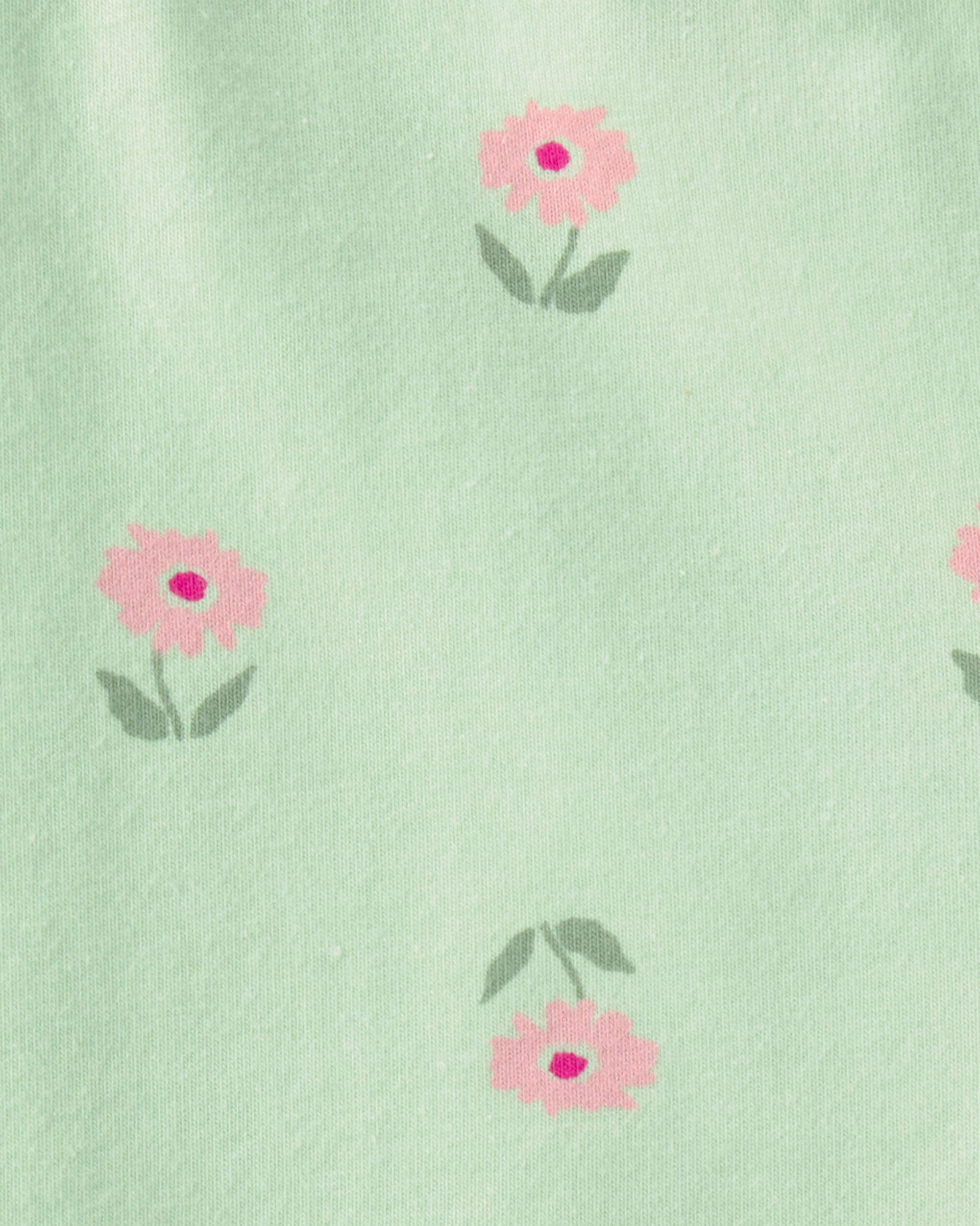 Toddler Girl Floral Bike Shorts - Green