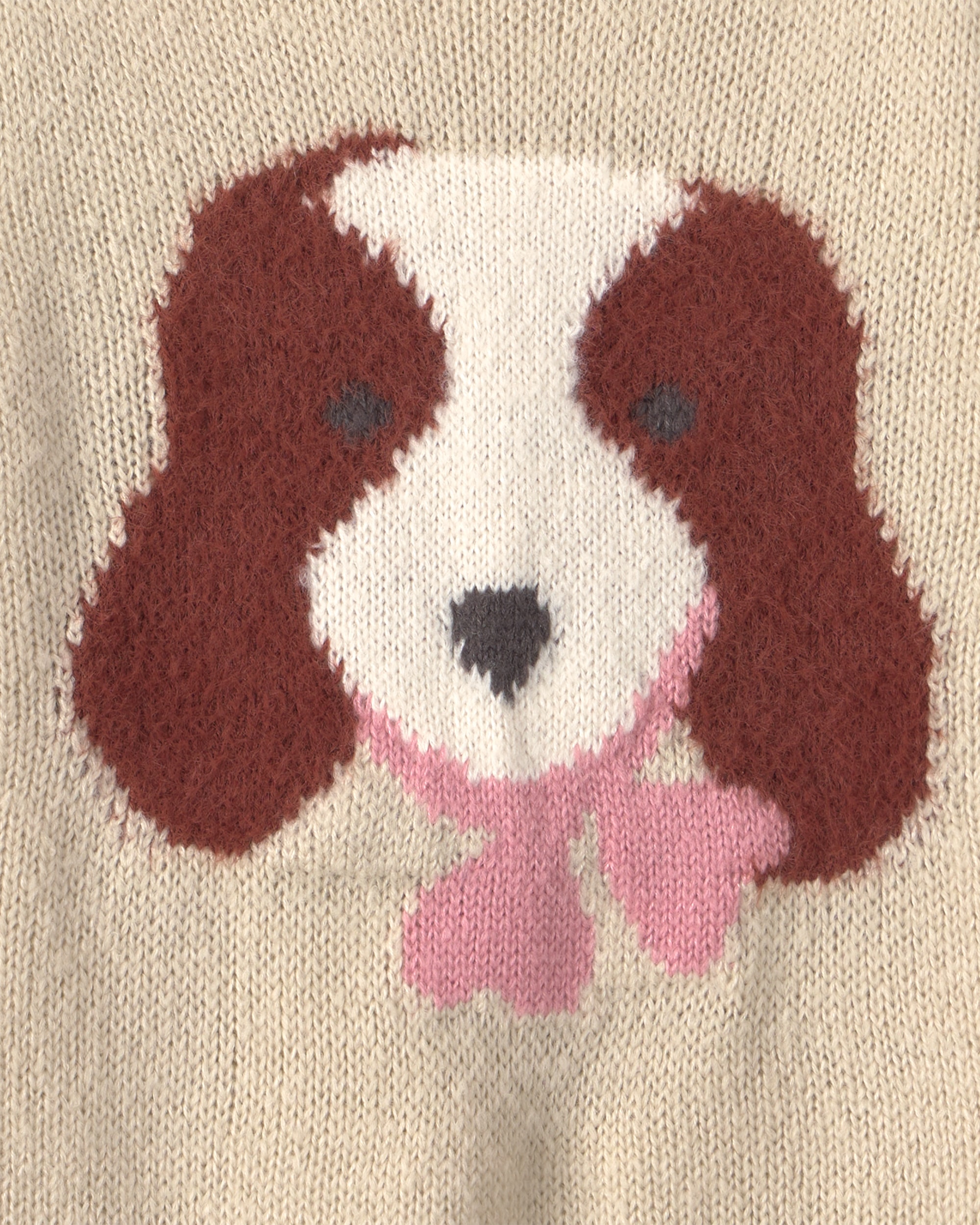 Toddler Girl Dog Sweater - Brown
