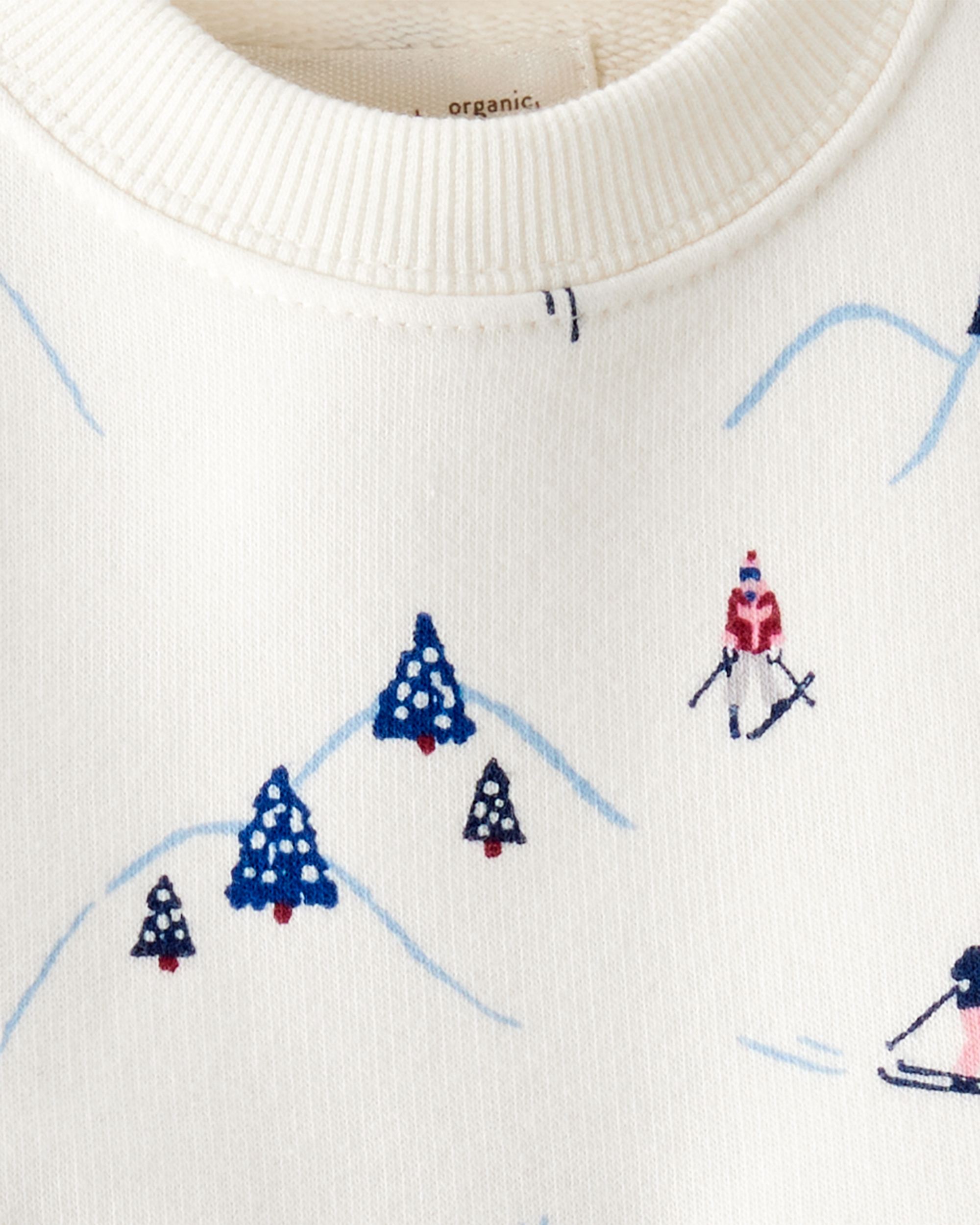 Baby Girl French Terry Dress Made with Organic Cotton Snowy Slopes Print